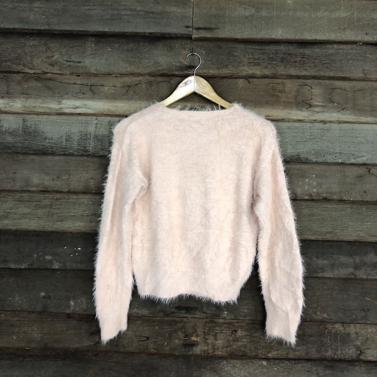 Homespun Knitwear DL Te’Chichi Peach Mohair Shag Shaggy Knitwear #c1086 Size US S / EU 44-46 / 1 - 11 Thumbnail