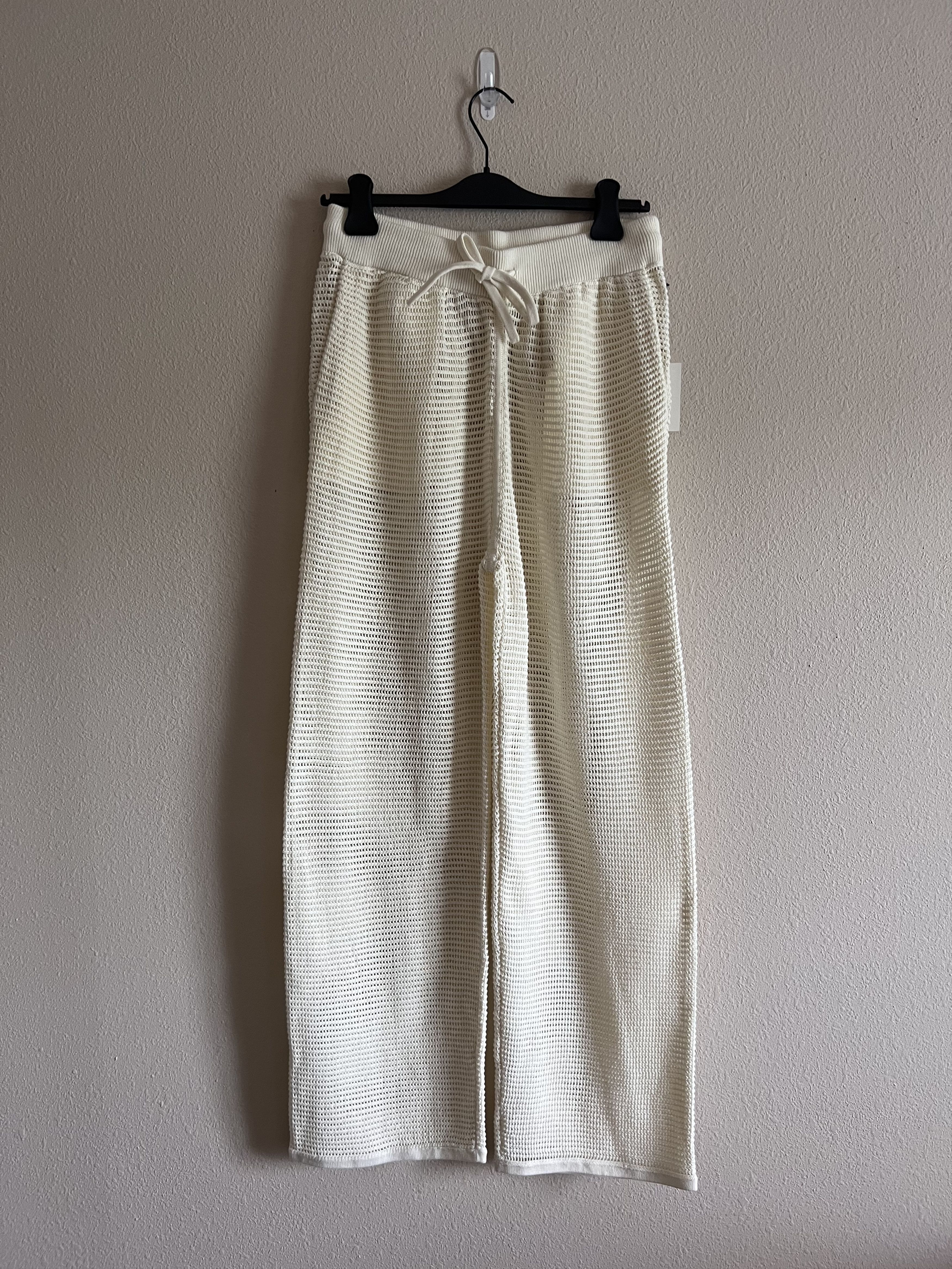 Pre-owned Aimé Leon Dore Mesh Knit Pants In Natural