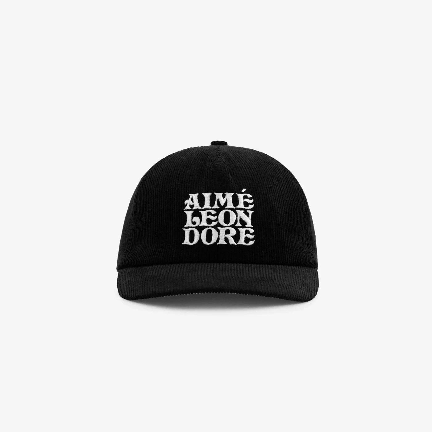 image of Aime Leon Dore Corduroy 60S Logo Hat Jet Black, Men's