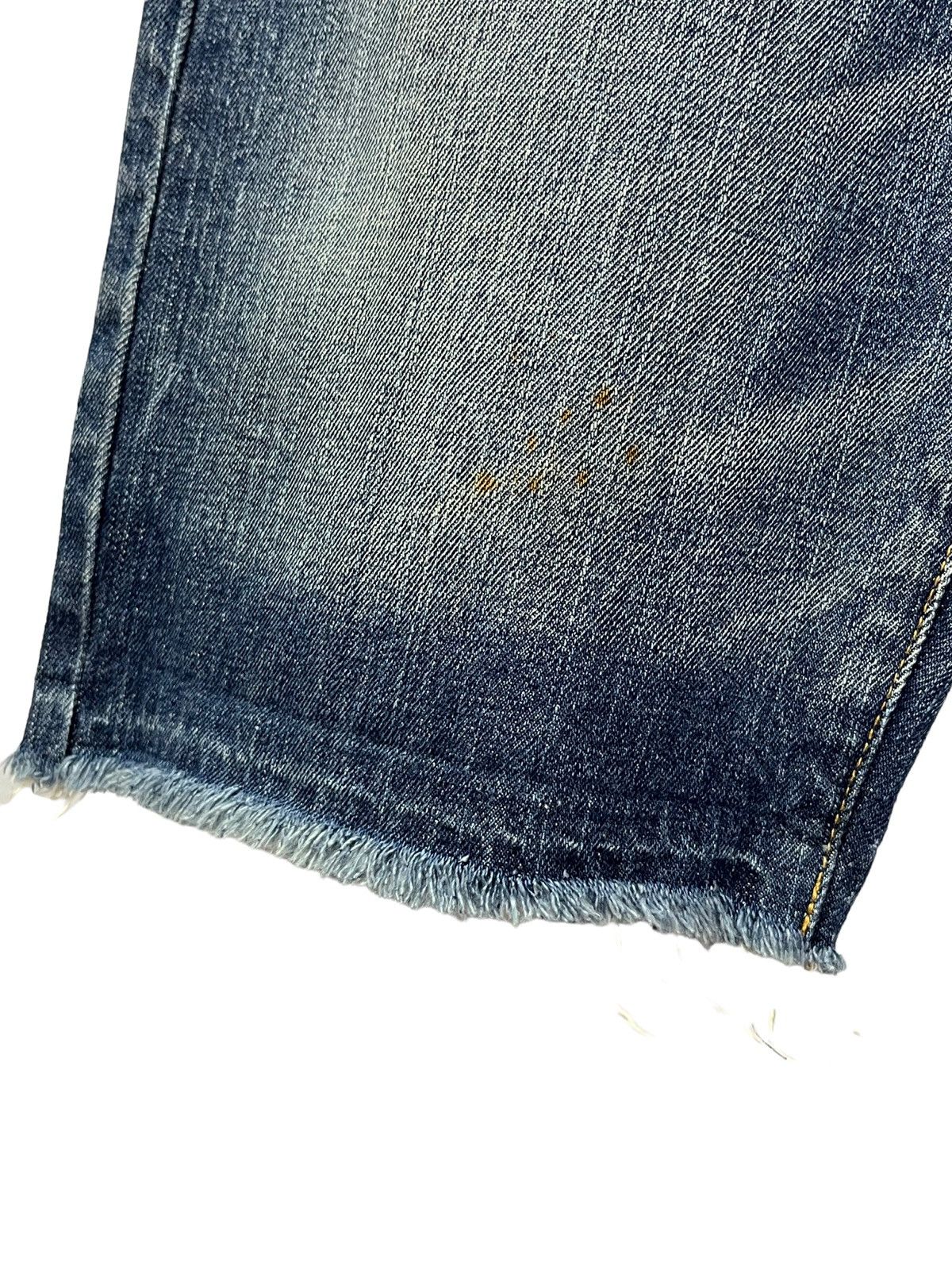 Japanese Brand Vtg Sukajan Dragon Embroidery Release Hem Rusty Denim Shorts Size US 32 / EU 48 - 5 Thumbnail