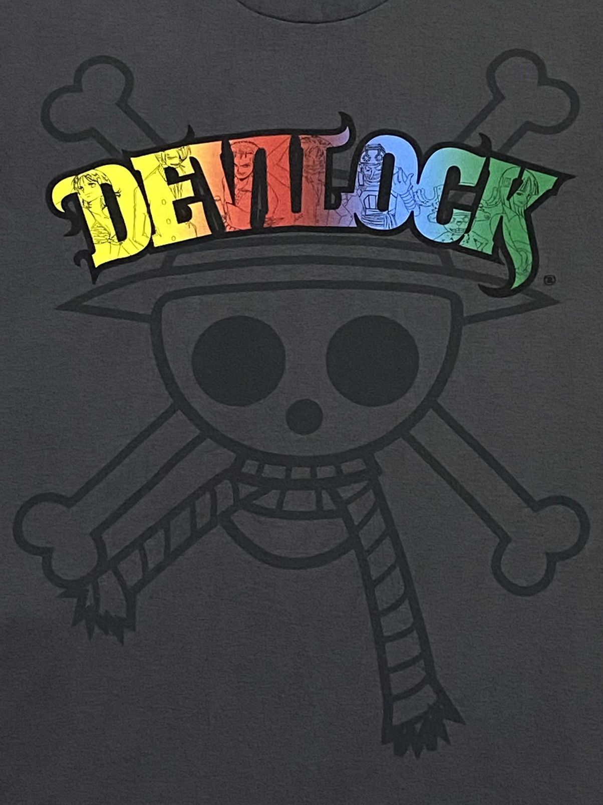 Anime × Devilock × One Piece Devilock x One Piece Collaboration Anime Big Print T-Shirt Size US M / EU 48-50 / 2 - 12 Thumbnail