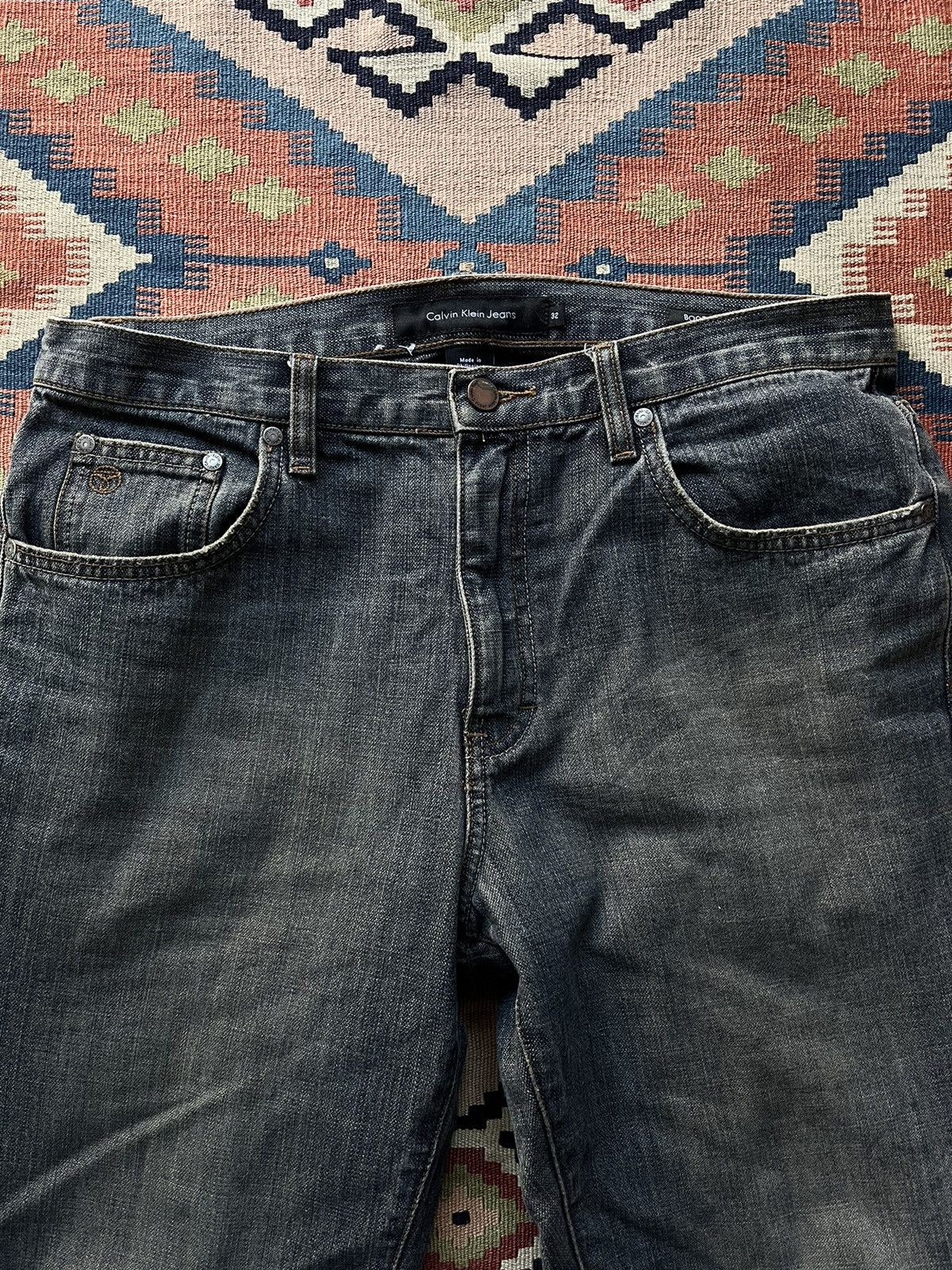 Japanese Brand Vintage bootcut mud wash denim flare Size US 32 / EU 48 - 3 Thumbnail