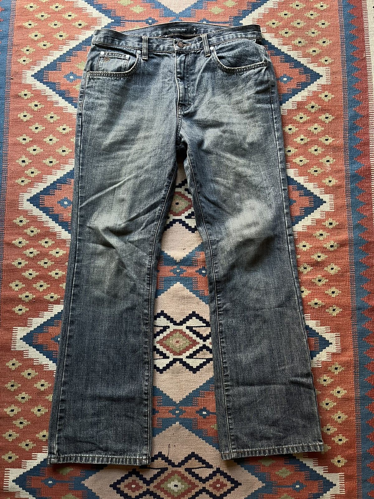Vintage bootcut mud wash denim flare