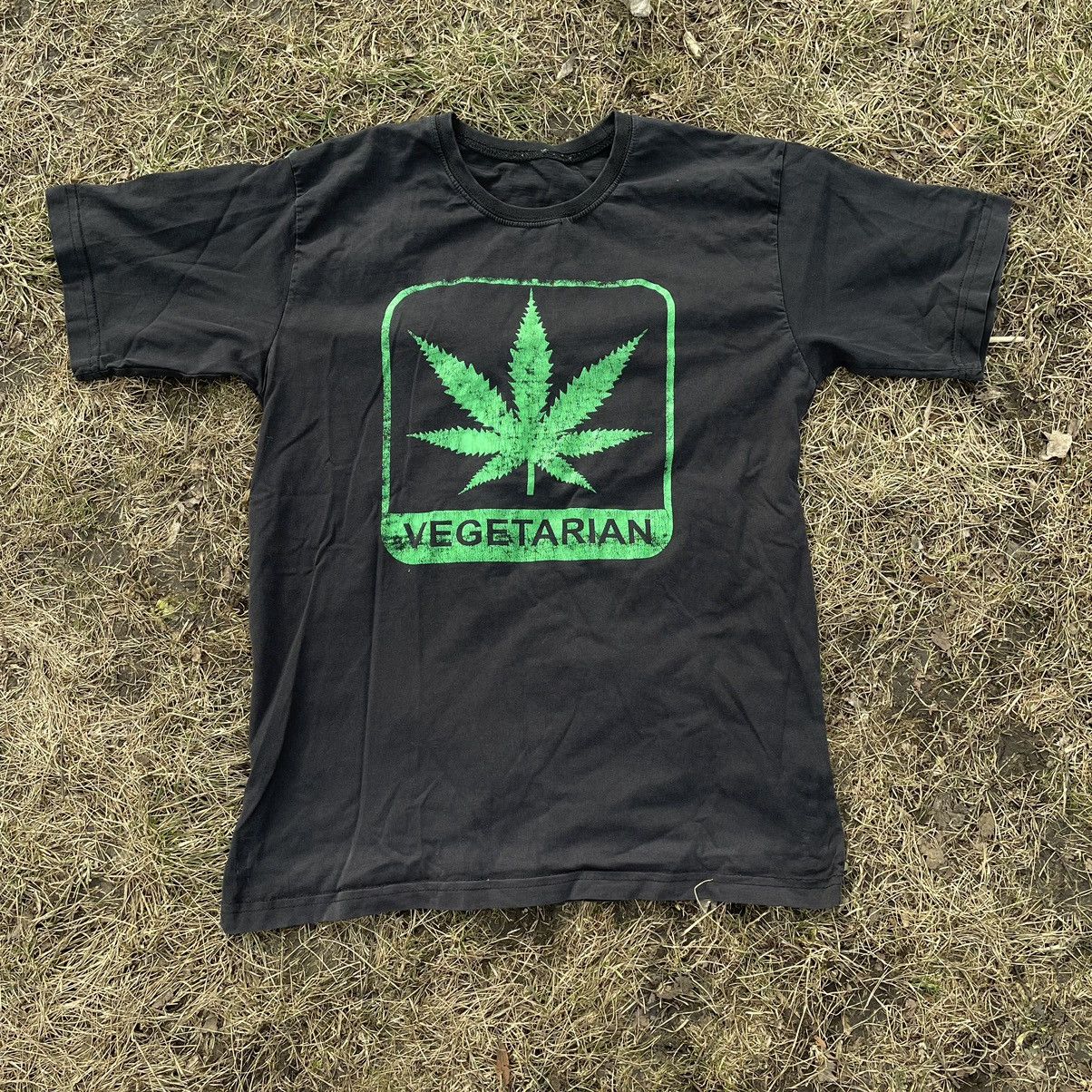 Band Tees × Gildan × Vintage Vintage 90s Weed Rasta Drugs Tee Smoke Dope Cannabis y2k Size US L / EU 52-54 / 3 - 1 Thumbnail
