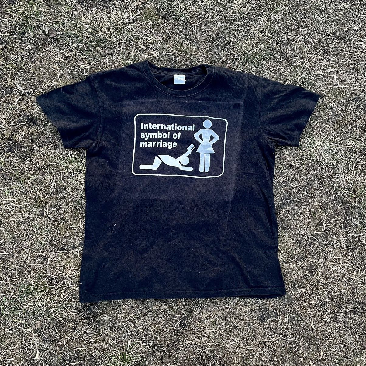 Band Tees Vintage Y2K ADULT “ Symbol Marriage Funny “ Buymypiece Tee Size US L / EU 52-54 / 3 - 1 Thumbnail
