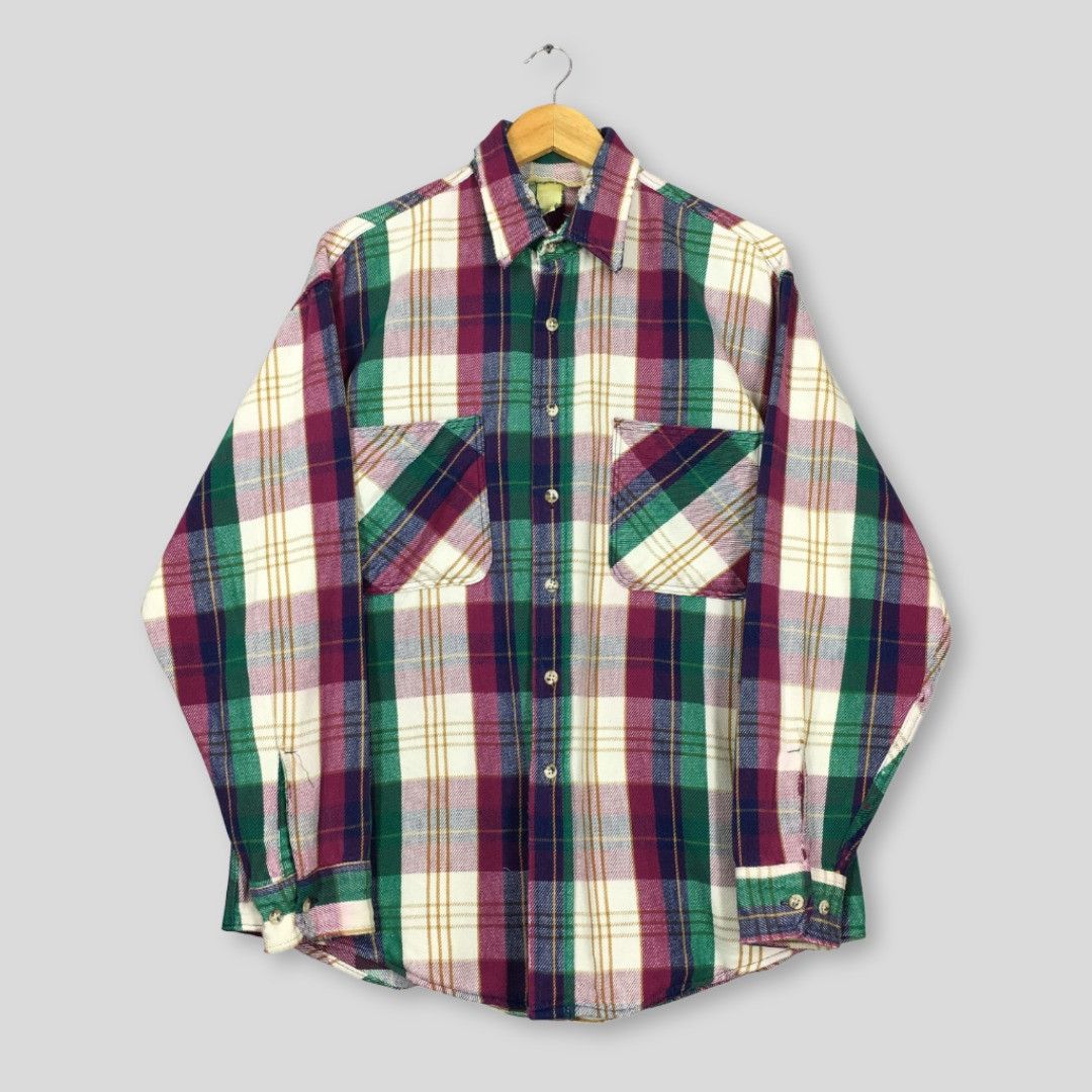 Flannel × St. Johns Bay × Vintage Vintage St Johns Bay Plaid Checkered Flannel Shirt Size L Size US L / EU 52-54 / 3 - 1 Thumbnail