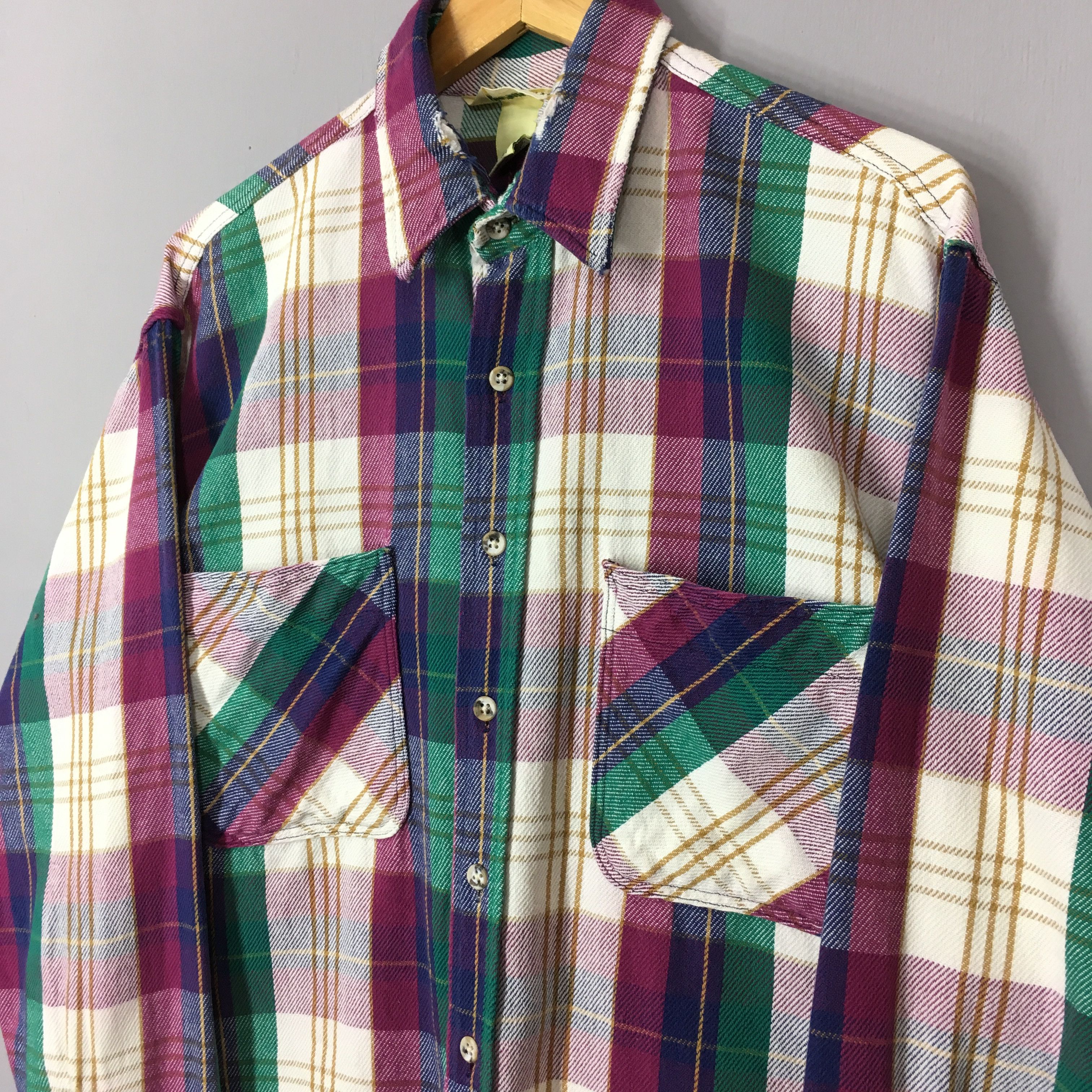 Flannel × St. Johns Bay × Vintage Vintage St Johns Bay Plaid Checkered Flannel Shirt Size L Size US L / EU 52-54 / 3 - 3 Thumbnail