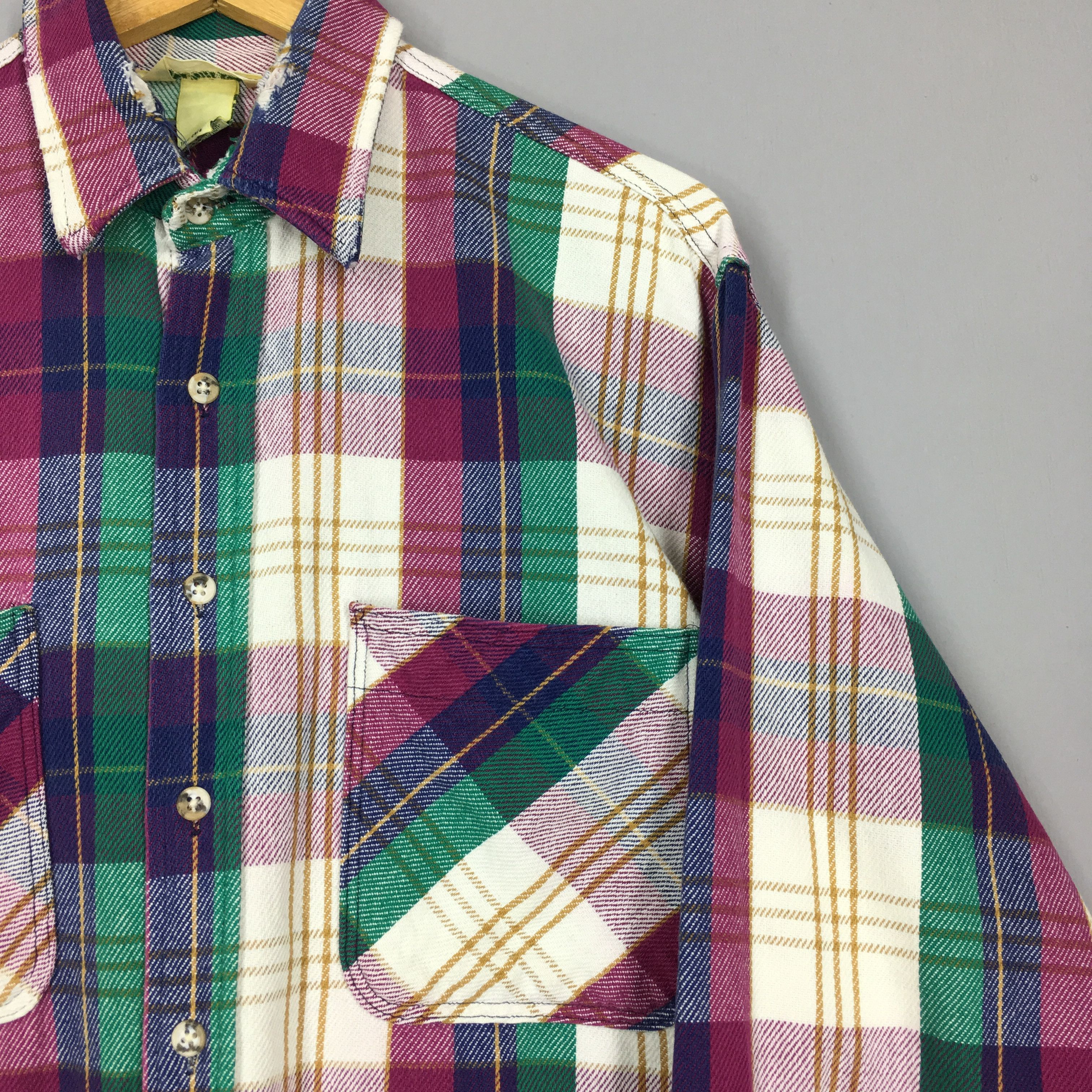 Flannel × St. Johns Bay × Vintage Vintage St Johns Bay Plaid Checkered Flannel Shirt Size L Size US L / EU 52-54 / 3 - 2 Thumbnail
