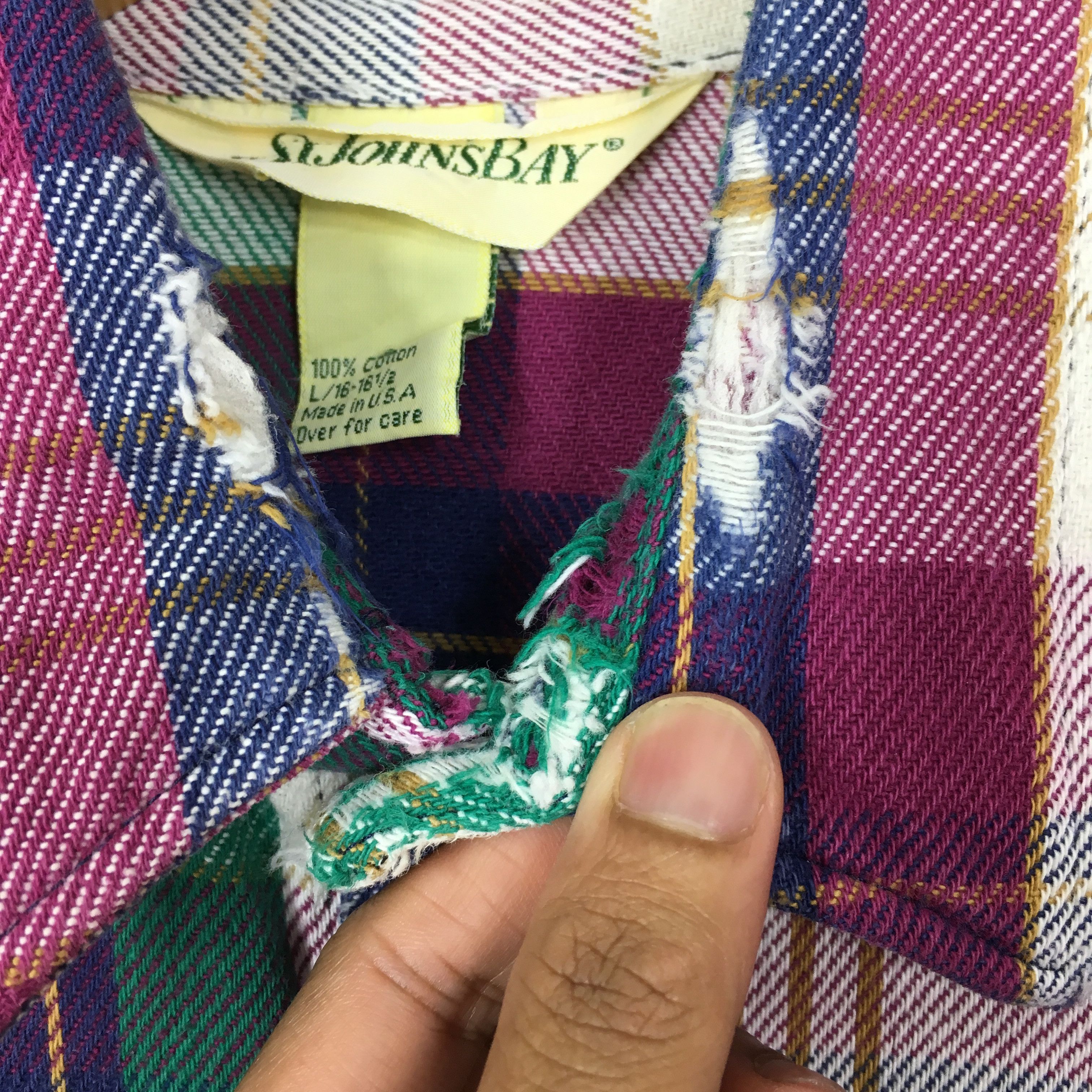 Flannel × St. Johns Bay × Vintage Vintage St Johns Bay Plaid Checkered Flannel Shirt Size L Size US L / EU 52-54 / 3 - 5 Thumbnail