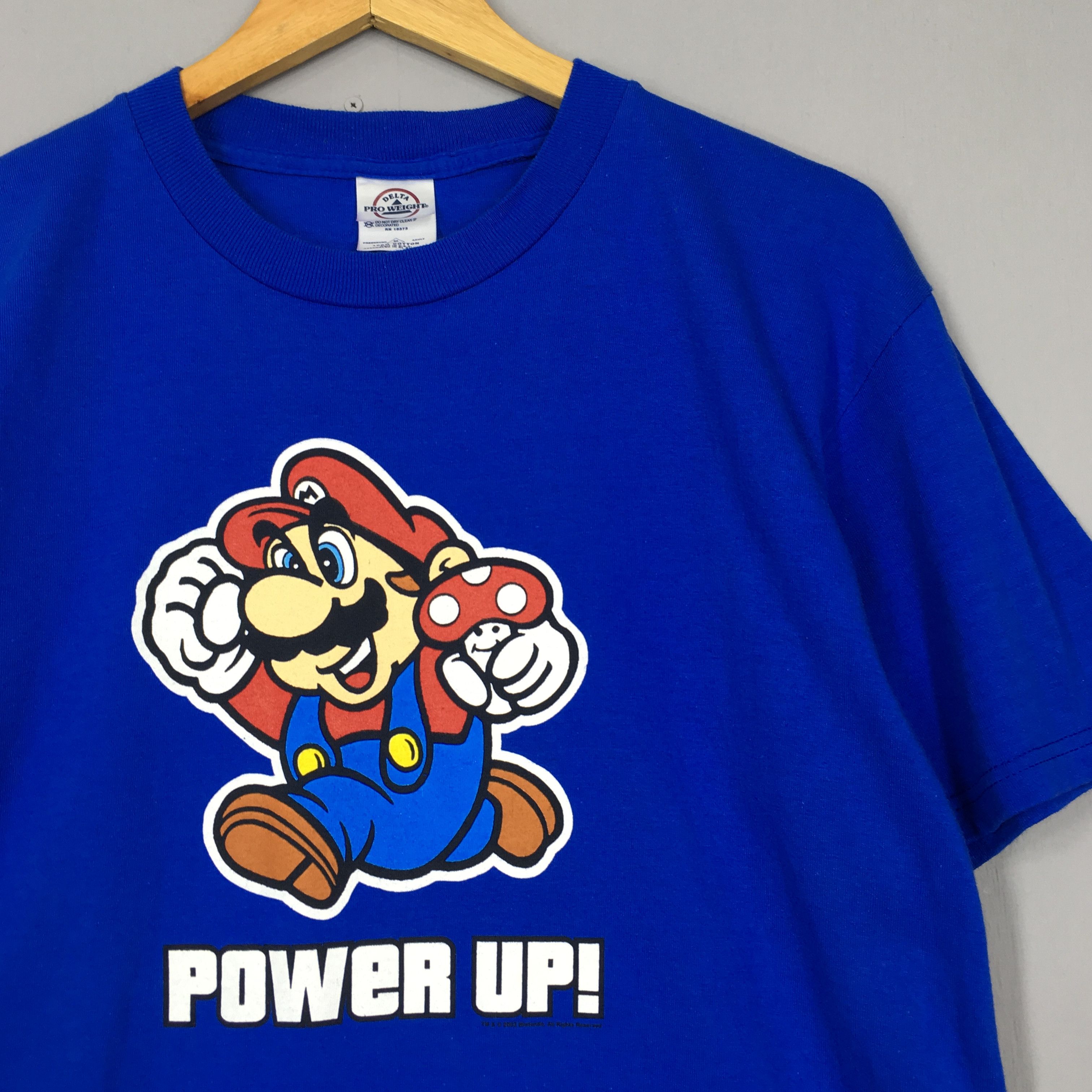 Nintendo × Vintage Vintage Super Mario Bros Nintendo Blue Tshirt Size M Size US M / EU 48-50 / 2 - 2 Thumbnail