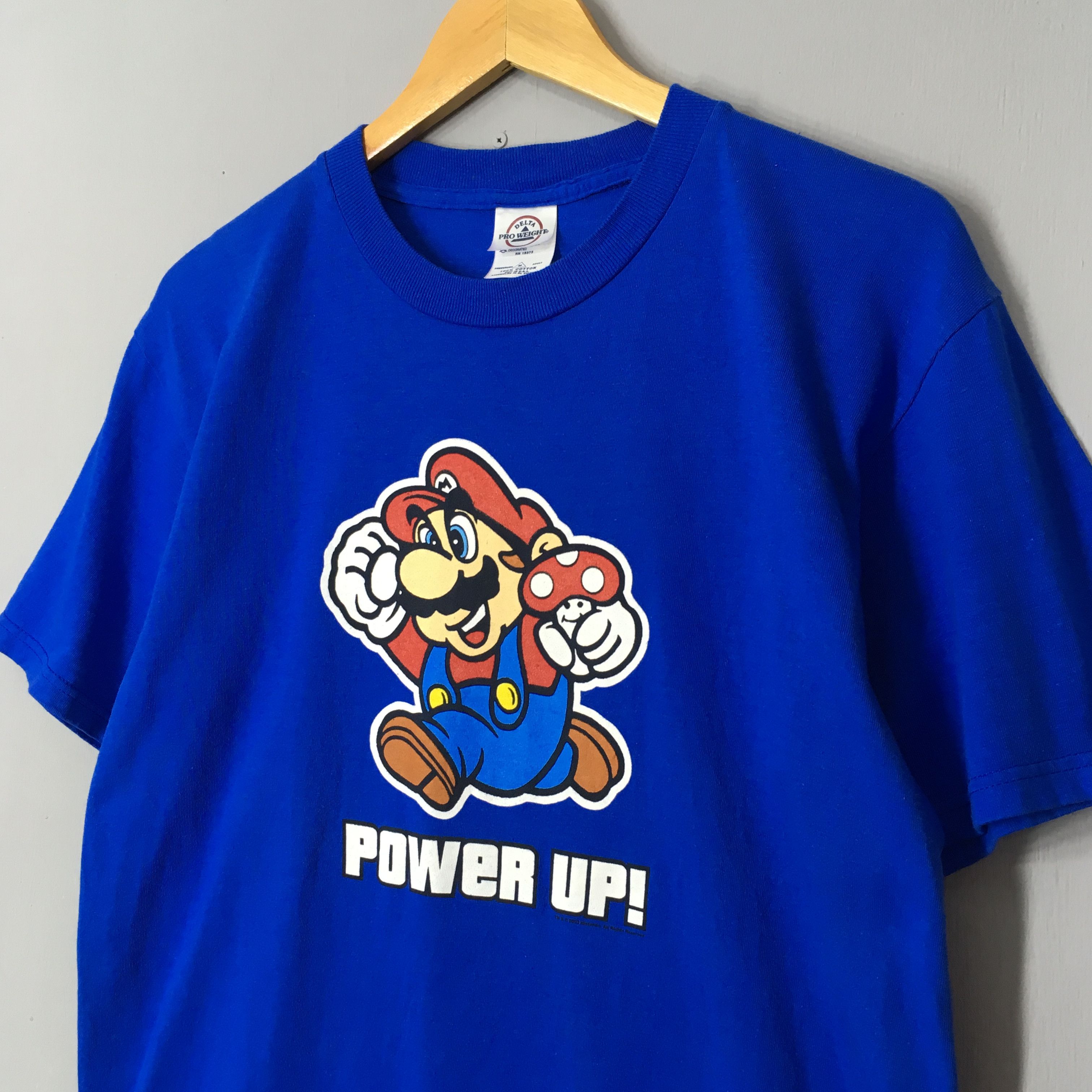 Nintendo × Vintage Vintage Super Mario Bros Nintendo Blue Tshirt Size M Size US M / EU 48-50 / 2 - 3 Thumbnail