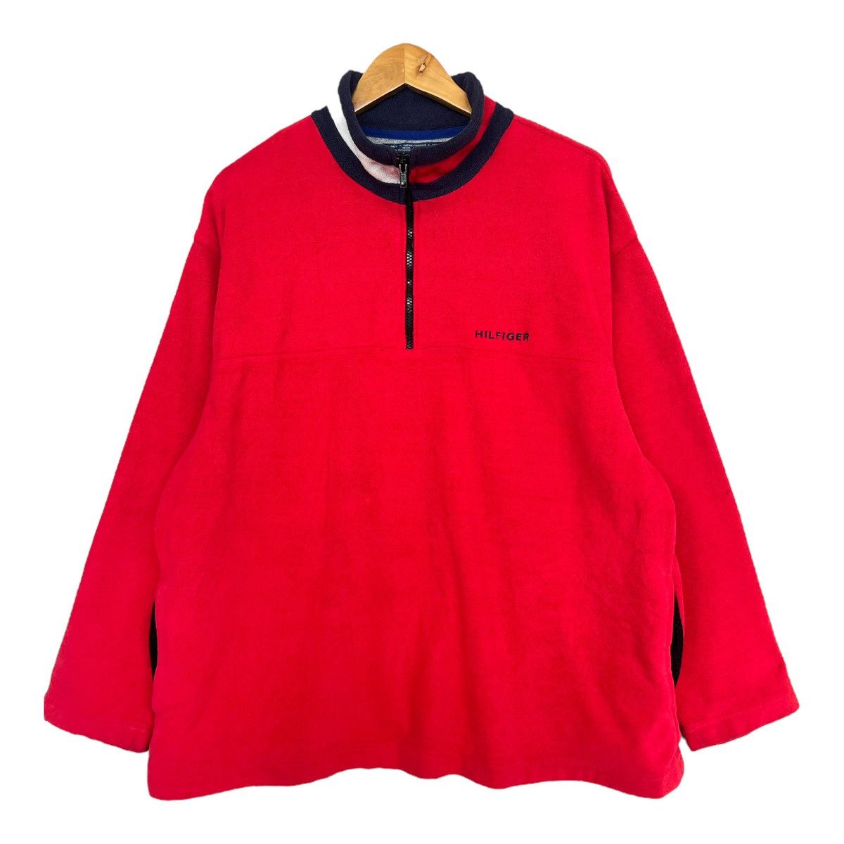 Tommy Hilfiger Vintage 90s Tommy Hilfiger Fleece Sweater XL Size US XL / EU 56 / 4 - 2 Thumbnail