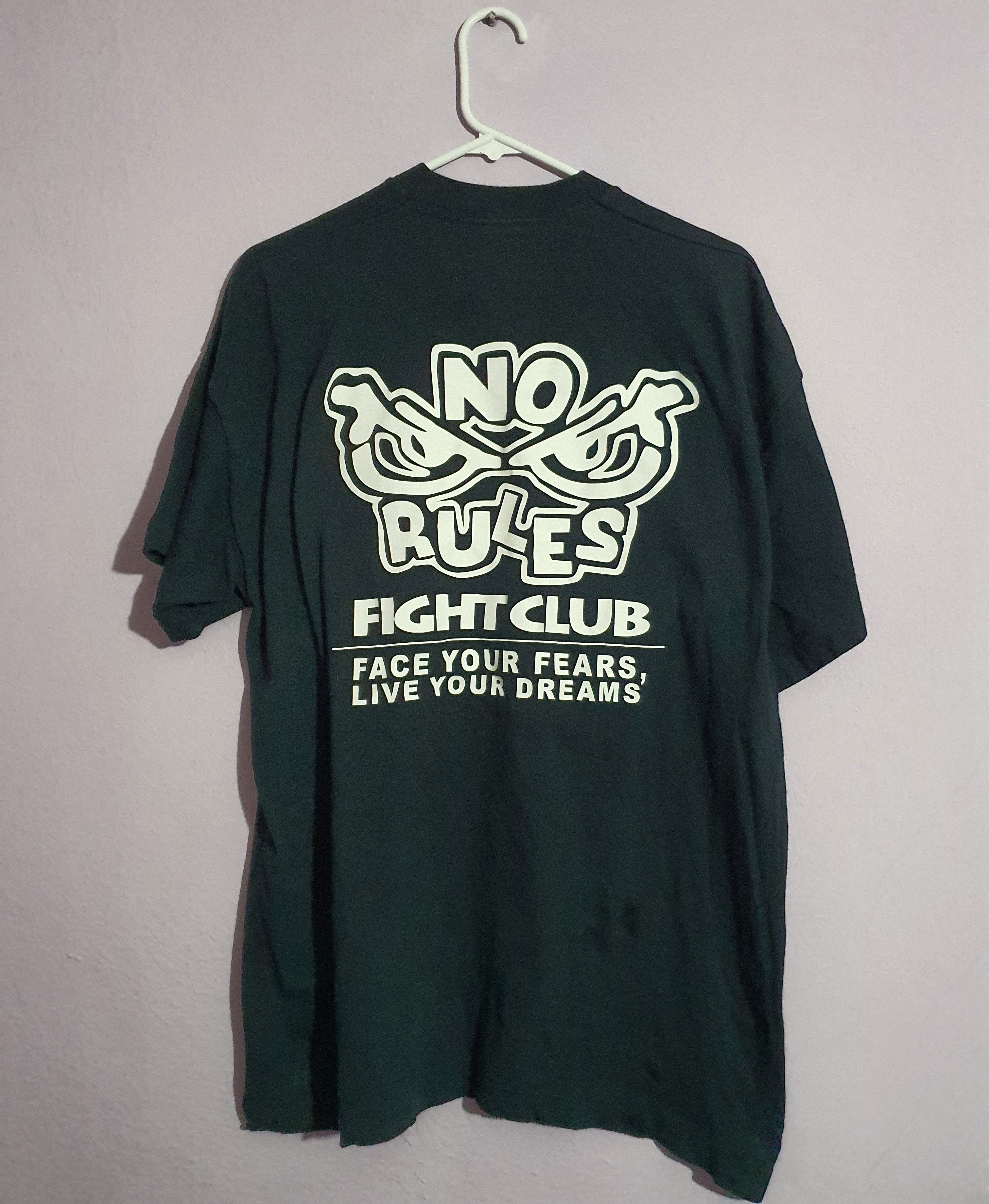 Vintage RARE Singlestitch Fight Club Vintage T-Shirt Size US XL / EU 56 / 4 - 2 Thumbnail