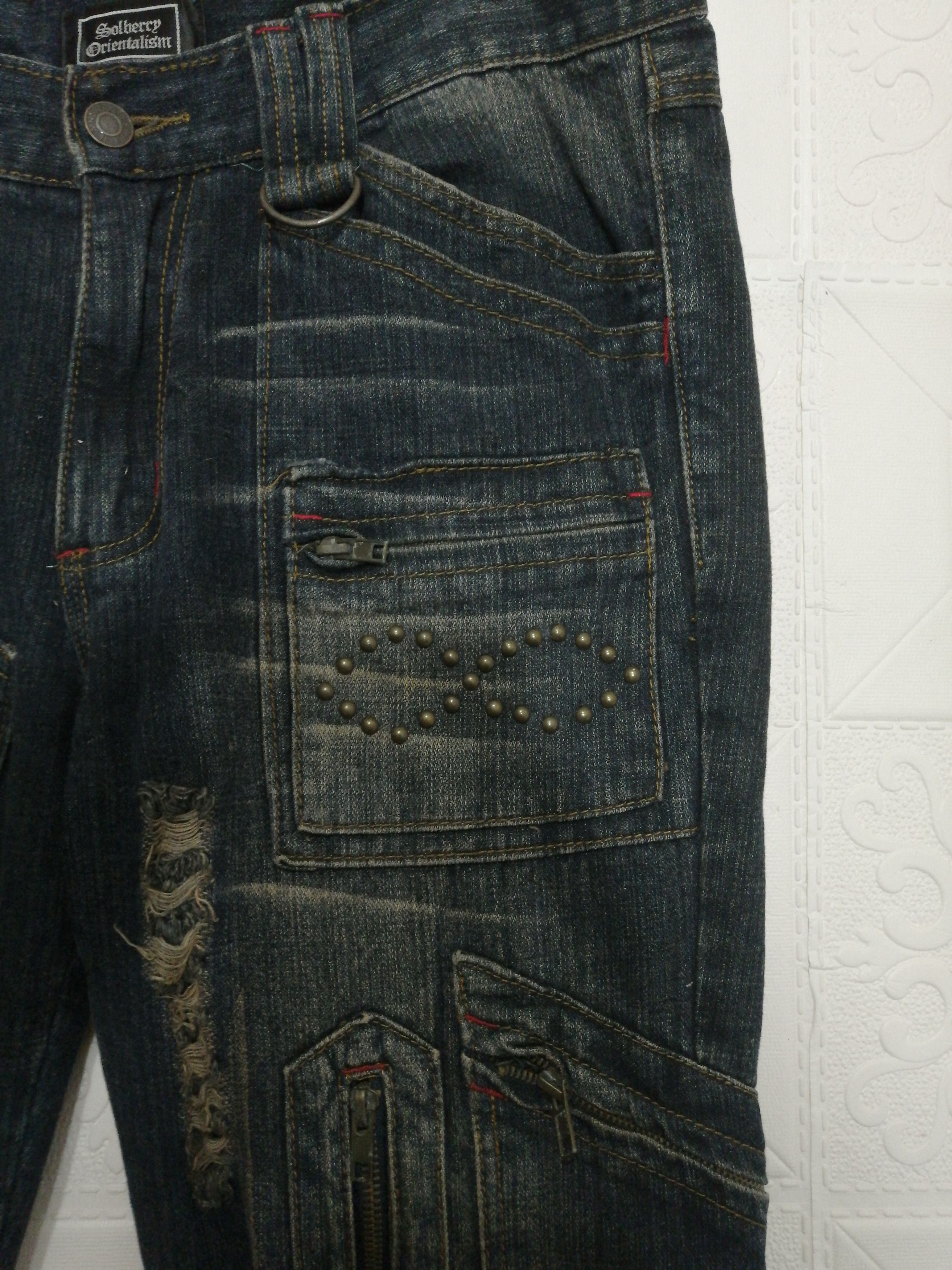Other Solberry Orientalism Multipocket Distressed Jeans Size US 34 / EU 50 - 6 Thumbnail