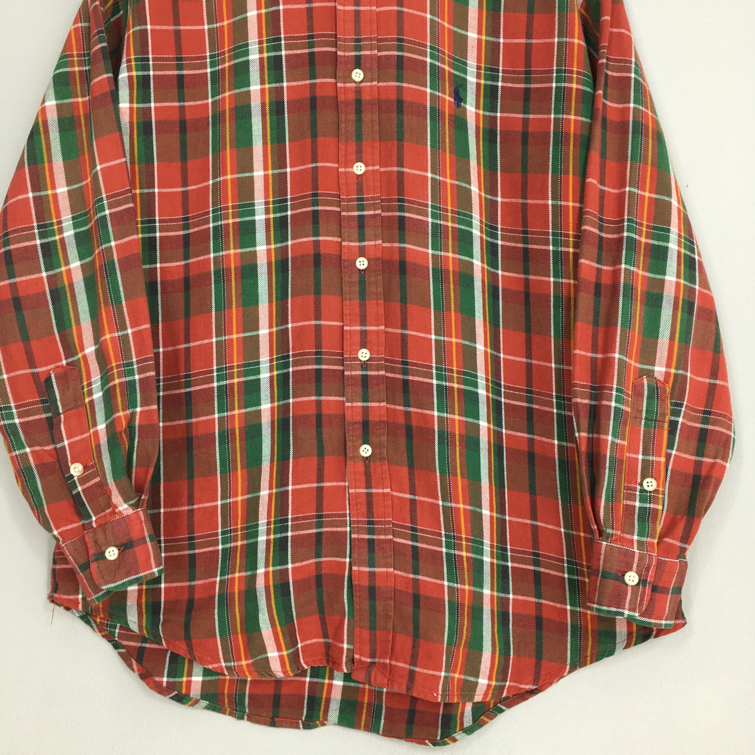 Flannel × Polo Ralph Lauren Vintage 90's Polo Ralph Lauren Checkered Flannel Shirt Large Size US L / EU 52-54 / 3 - 3 Thumbnail