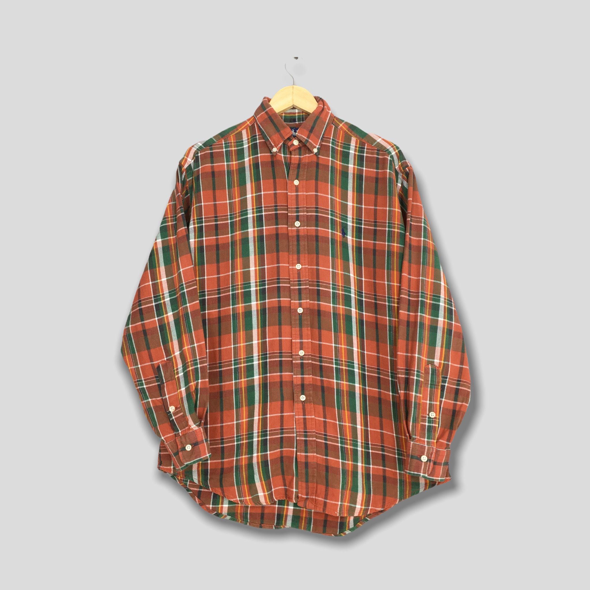 Flannel × Polo Ralph Lauren Vintage 90's Polo Ralph Lauren Checkered Flannel Shirt Large Size US L / EU 52-54 / 3 - 1 Thumbnail