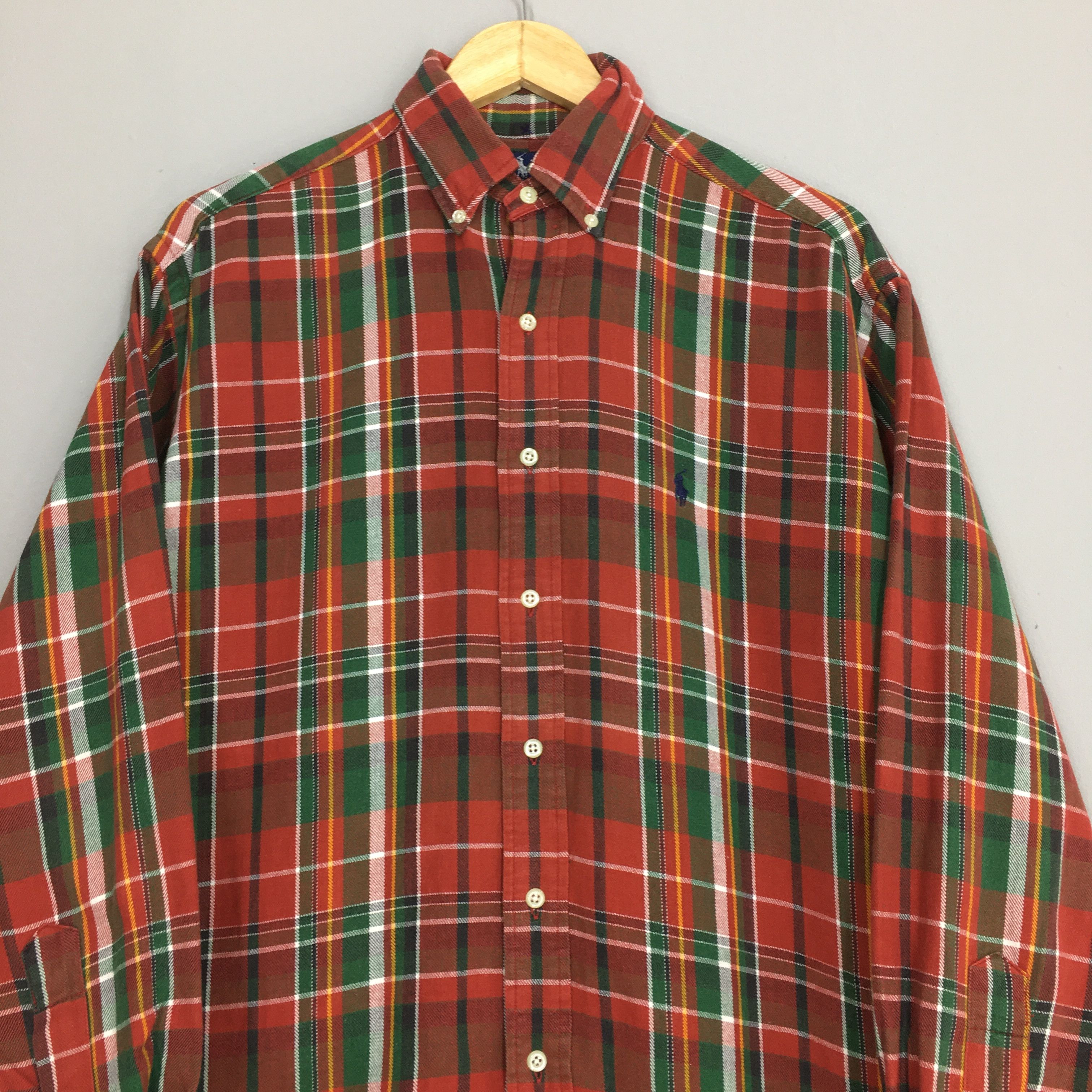 Flannel × Polo Ralph Lauren Vintage 90's Polo Ralph Lauren Checkered Flannel Shirt Large Size US L / EU 52-54 / 3 - 2 Thumbnail