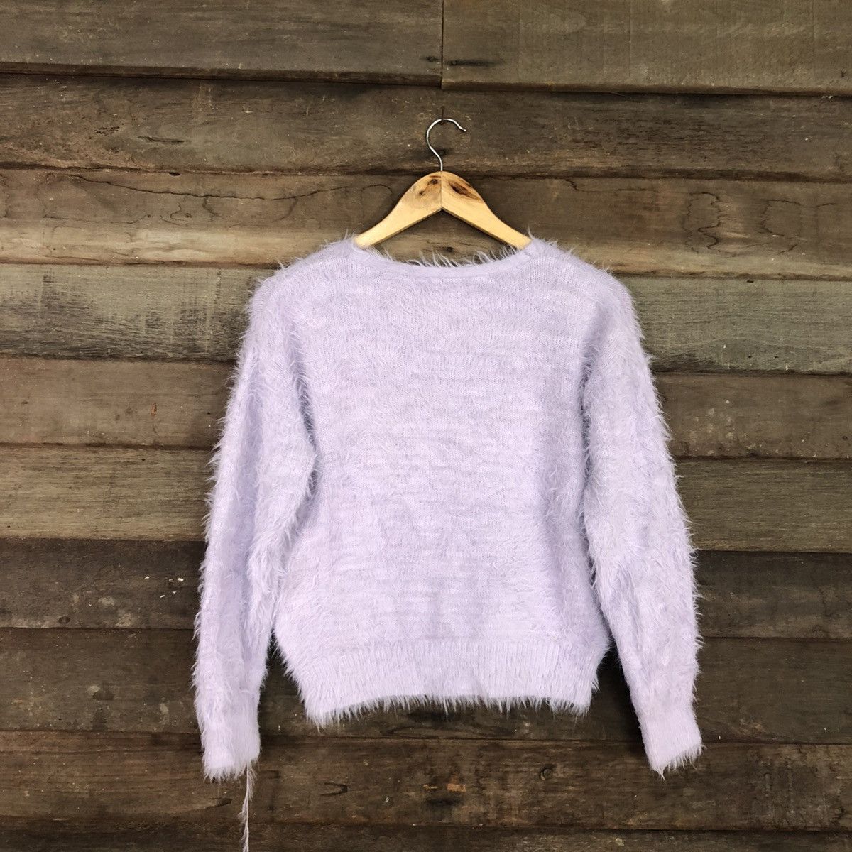 Vintage D Te’Chichi Light Purple fur shaggy Mohair Knitwear #c1083 Size M / US 6-8 / IT 42-44 - 9 Thumbnail