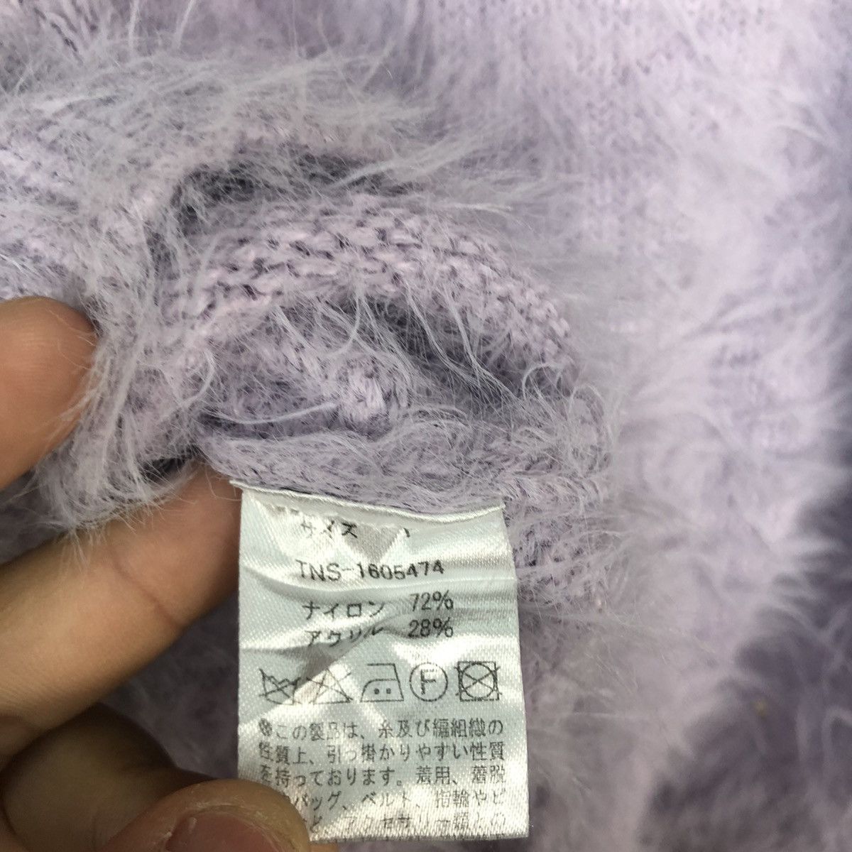 Vintage D Te’Chichi Light Purple fur shaggy Mohair Knitwear #c1083 Size M / US 6-8 / IT 42-44 - 10 Thumbnail