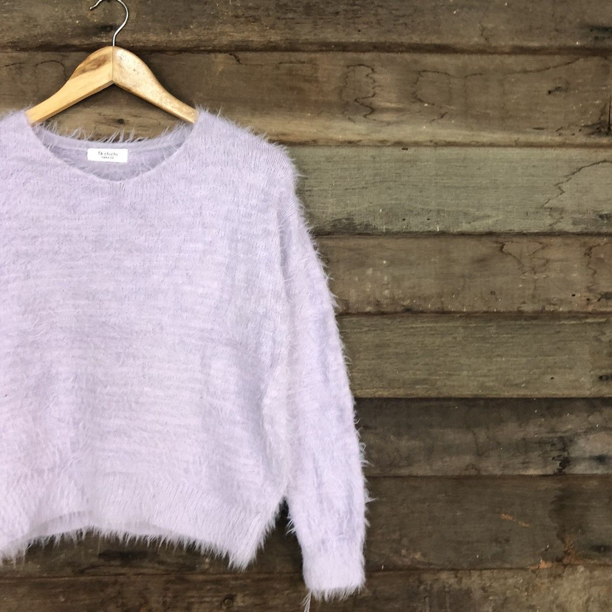 Vintage D Te’Chichi Light Purple fur shaggy Mohair Knitwear #c1083 Size M / US 6-8 / IT 42-44 - 5 Thumbnail