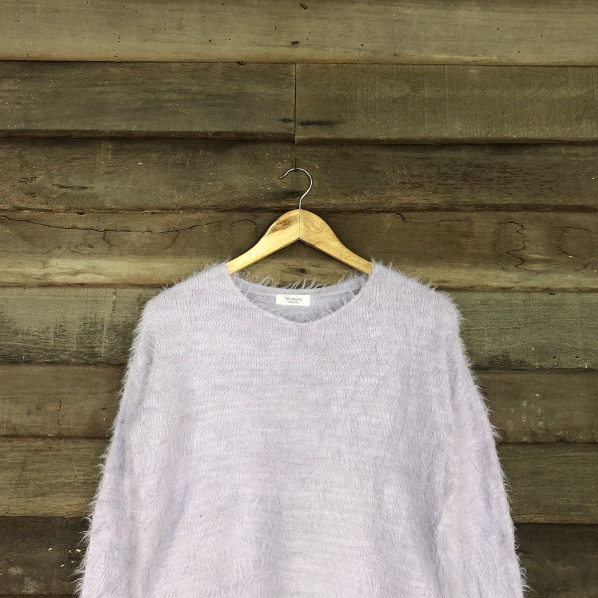Vintage D Te’Chichi Light Purple fur shaggy Mohair Knitwear #c1083 Size M / US 6-8 / IT 42-44 - 2 Thumbnail