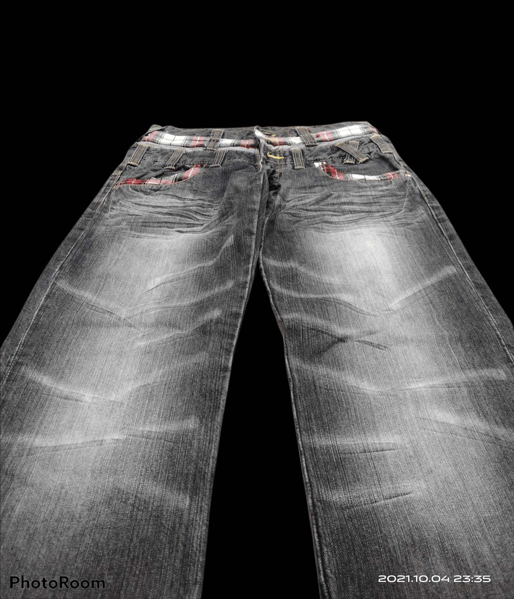 Other SUPER SICK⚡DISTRESSED FLASH DOUBLE WAIST UNBRAND DENIM PANTS Size US 31 - 3 Thumbnail