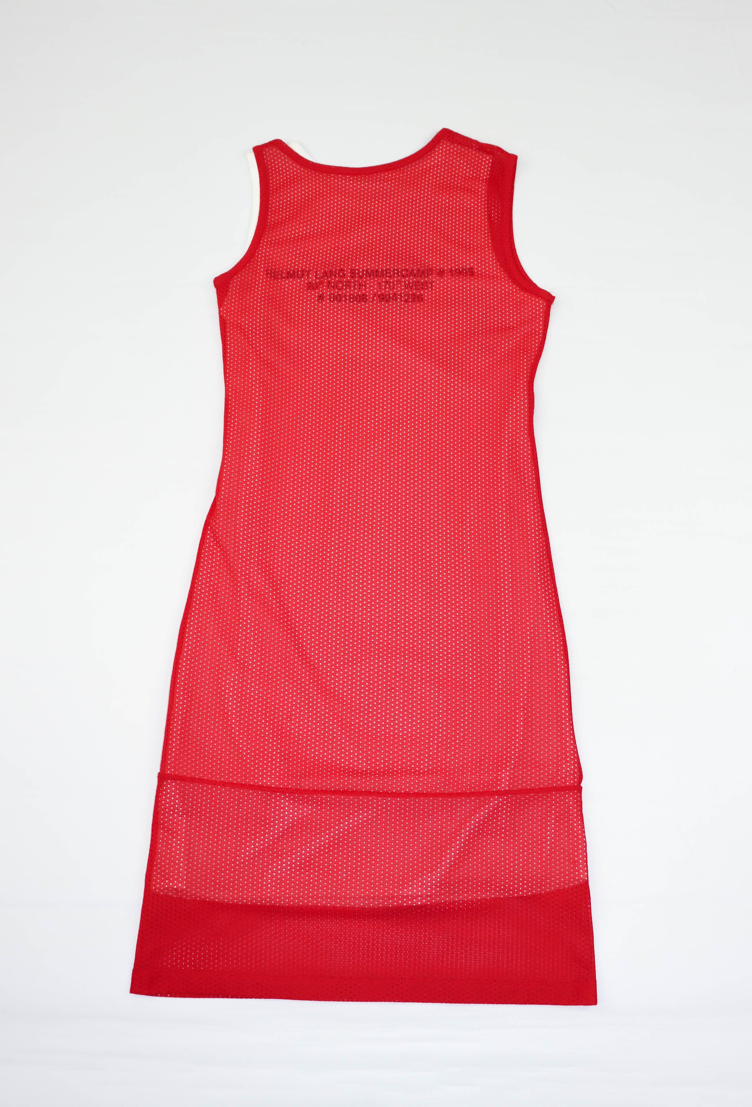 Helmut Lang Helmut Lang Re-Edi Fire Red Layered Diamond Head Shift Dress Size XS / US 0-2 / IT 36-38 - 2 Thumbnail
