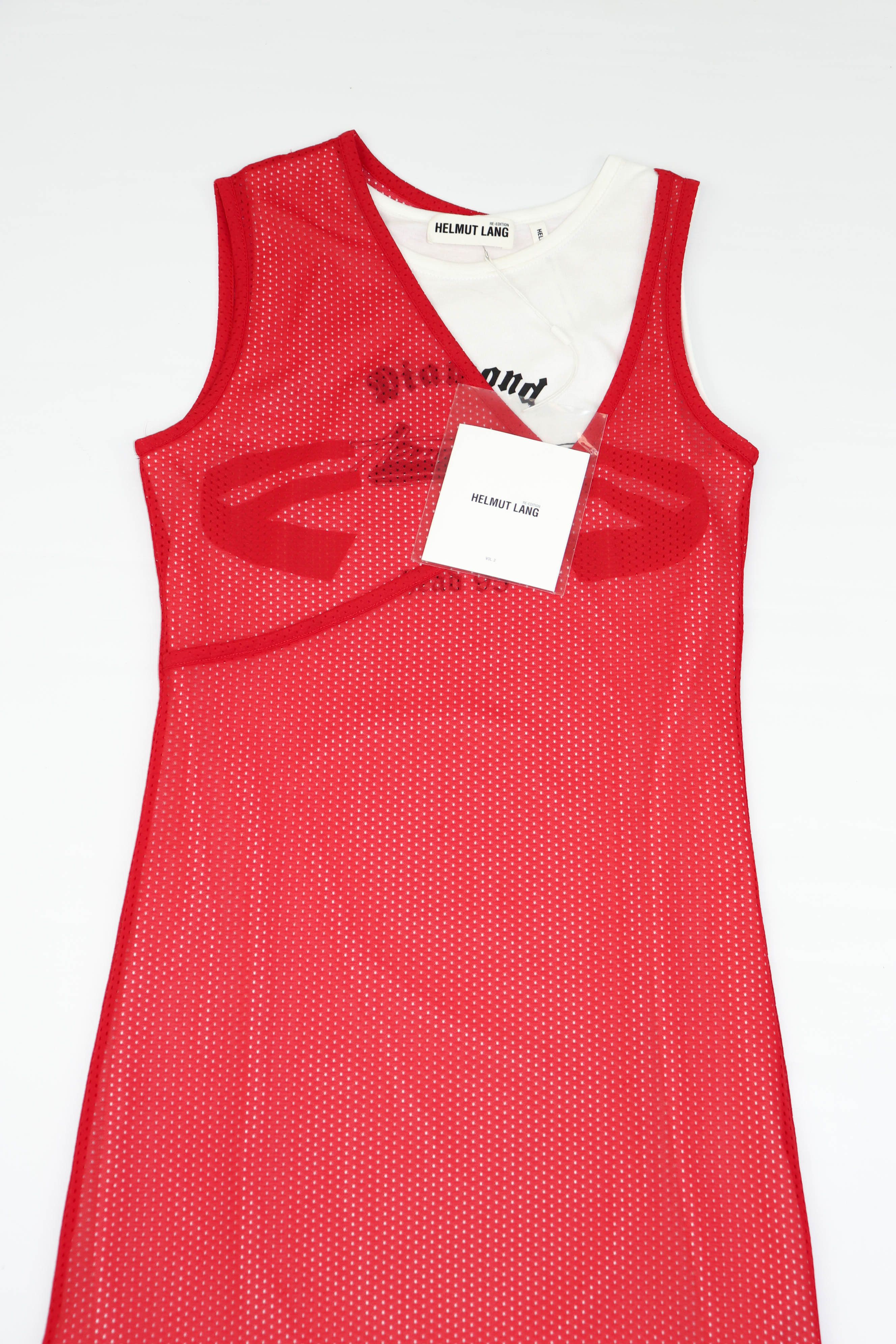 Helmut Lang Helmut Lang Re-Edi Fire Red Layered Diamond Head Shift Dress Size XS / US 0-2 / IT 36-38 - 11 Thumbnail