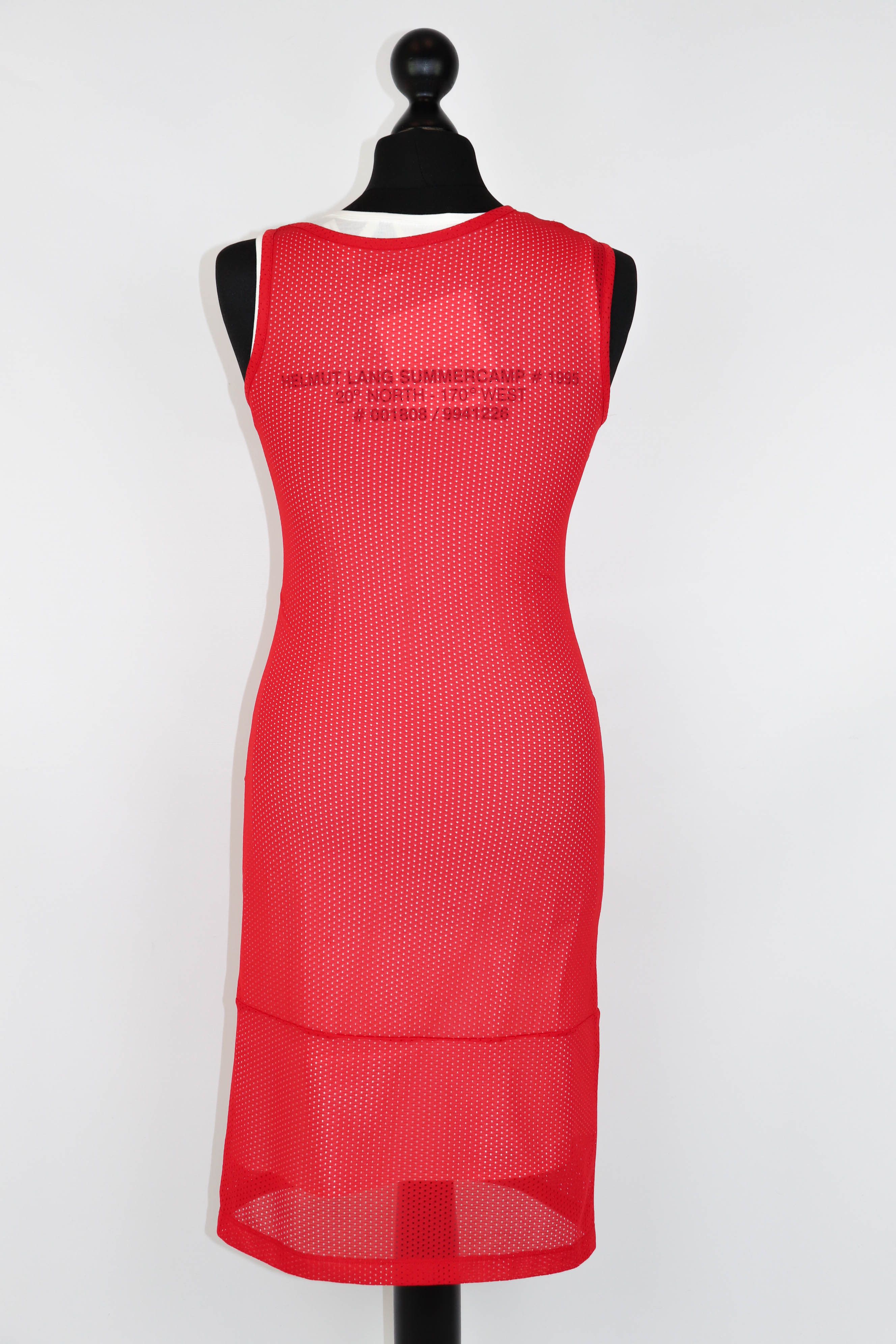 Helmut Lang Helmut Lang Re-Edi Fire Red Layered Diamond Head Shift Dress Size XS / US 0-2 / IT 36-38 - 5 Thumbnail