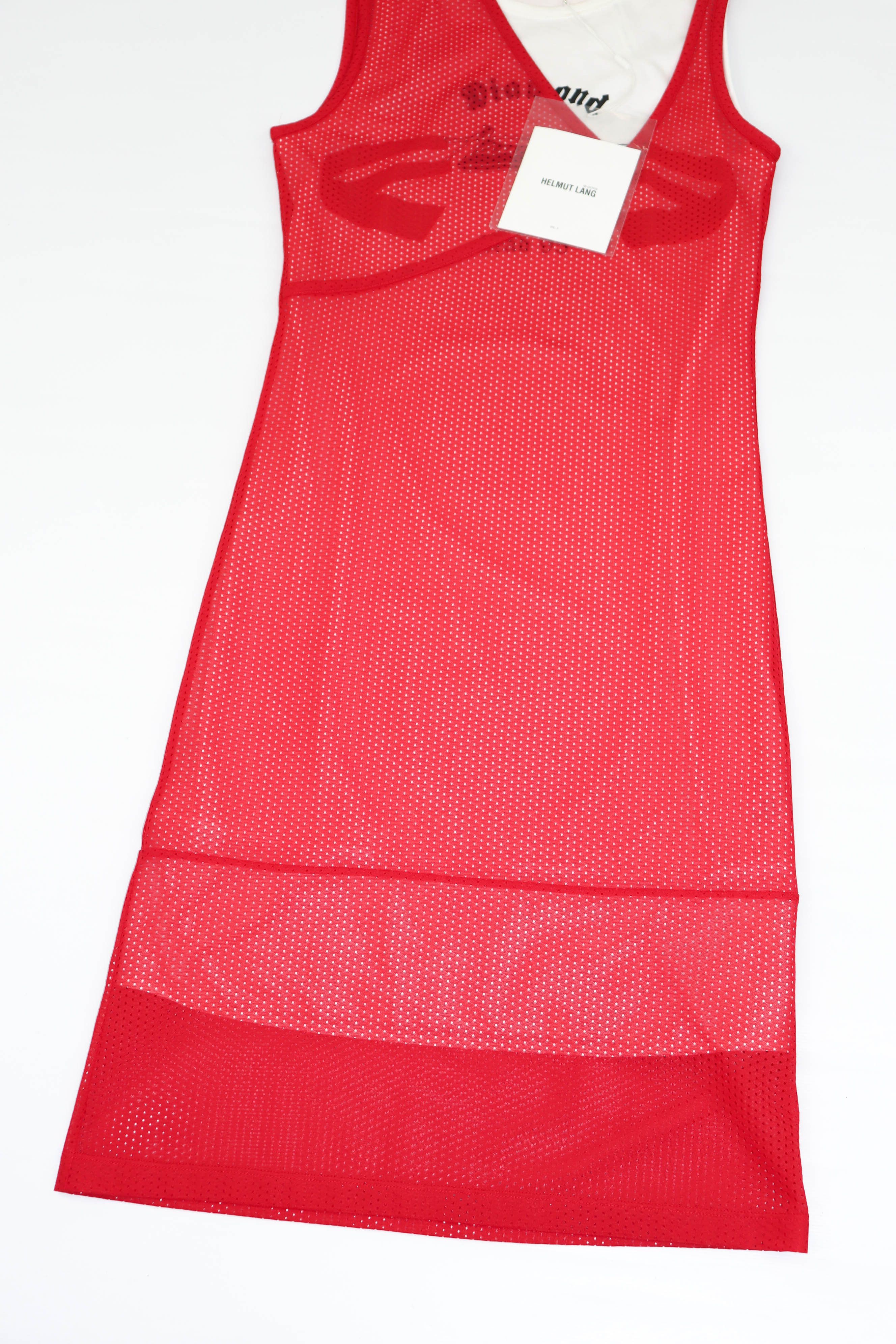 Helmut Lang Helmut Lang Re-Edi Fire Red Layered Diamond Head Shift Dress Size XS / US 0-2 / IT 36-38 - 13 Thumbnail