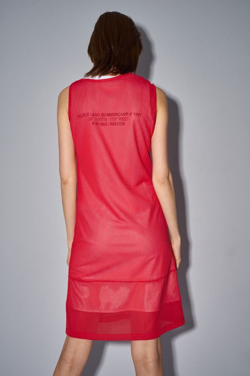 Helmut Lang Helmut Lang Re-Edi Fire Red Layered Diamond Head Shift Dress Size XS / US 0-2 / IT 36-38 - 8 Thumbnail