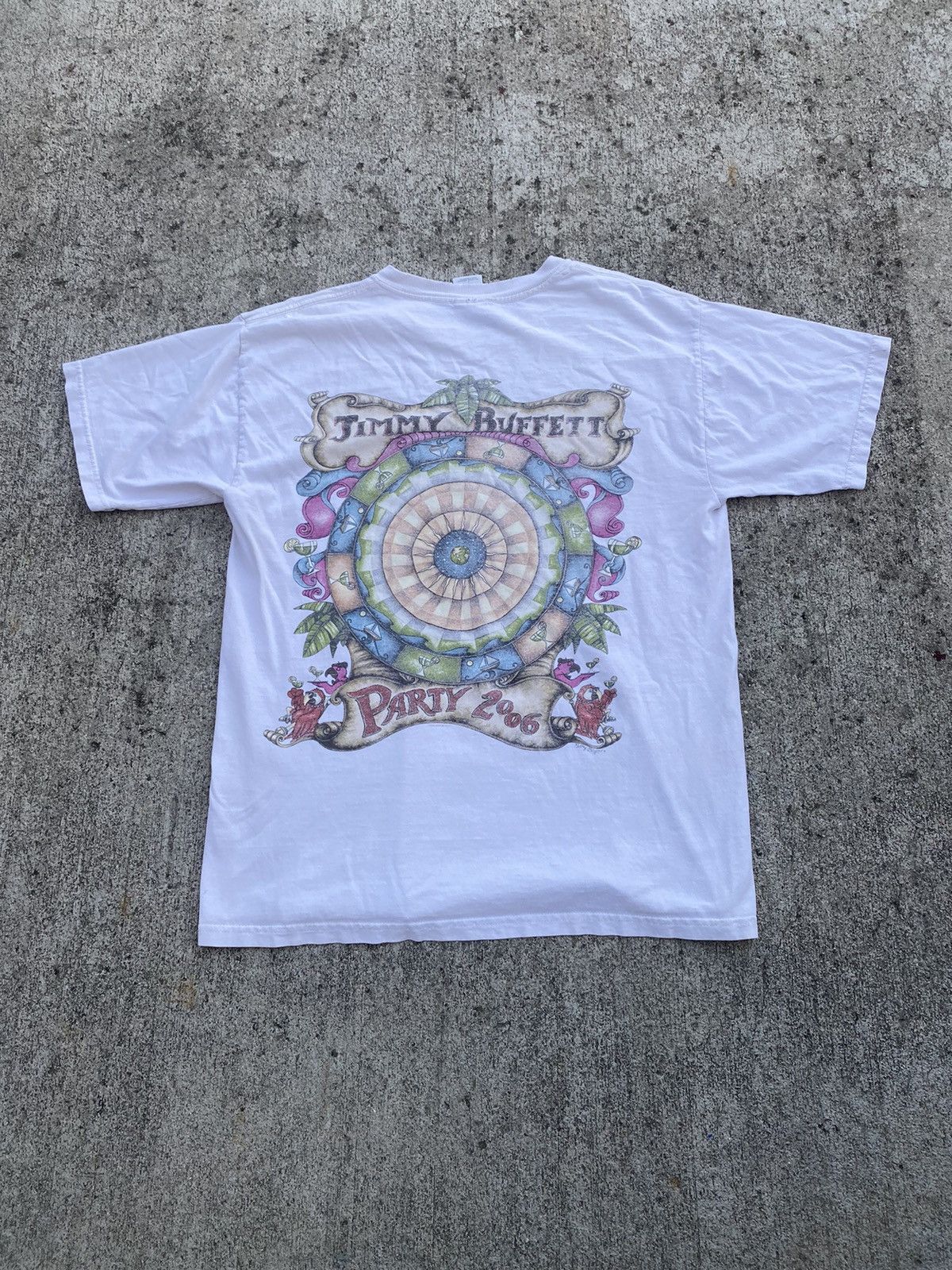 Band Tees × Vintage Vintage Y2K 2006 Jimmy Buffet Party Tour Distressed Shirt Size US L / EU 52-54 / 3 - 1 Thumbnail