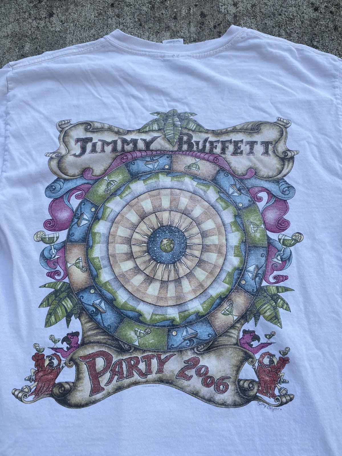 Band Tees × Vintage Vintage Y2K 2006 Jimmy Buffet Party Tour Distressed Shirt Size US L / EU 52-54 / 3 - 2 Thumbnail