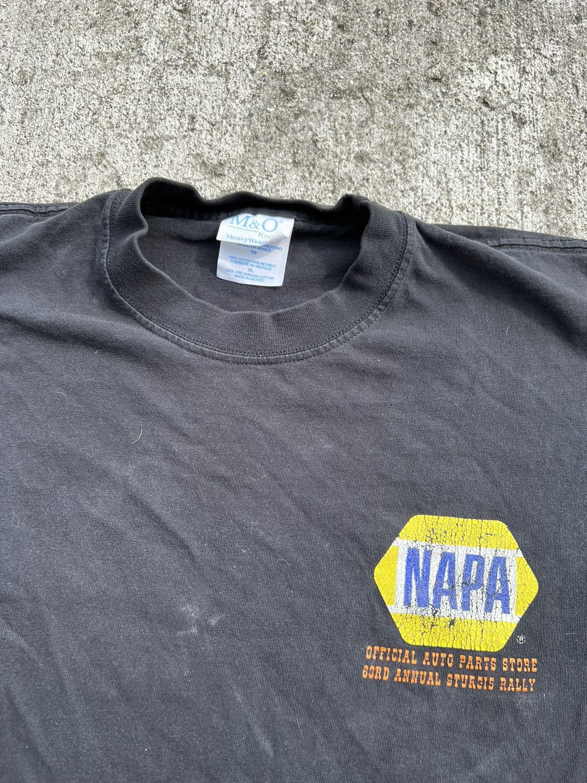 Harley Davidson × Vintage Vintage Y2K Sturgis Harley Davidson Black Faded Shirt Size US XL / EU 56 / 4 - 4 Thumbnail