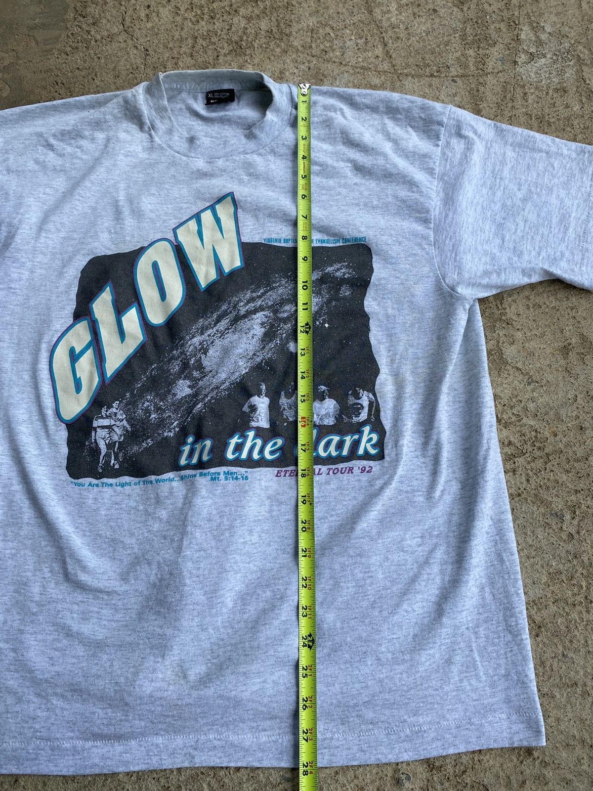 Vintage Vintage 90’s Jesus Tee Glow In The Dark Kanye Shirt Stained Size US XL / EU 56 / 4 - 12 Thumbnail