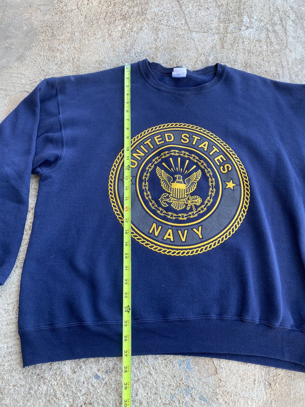 Vintage Vintage 90’s USN Navy Military Double Sided Sweatshirt Size US XL / EU 56 / 4 - 6 Thumbnail