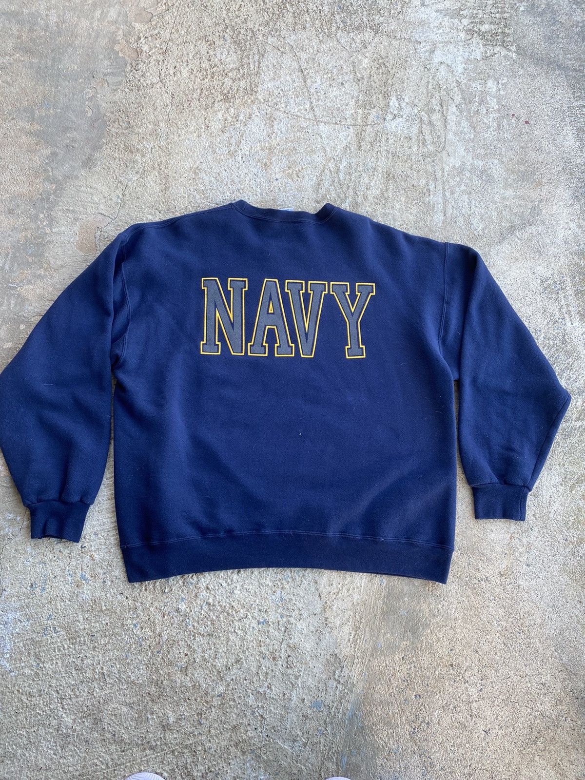 Vintage Vintage 90’s USN Navy Military Double Sided Sweatshirt Size US XL / EU 56 / 4 - 5 Thumbnail