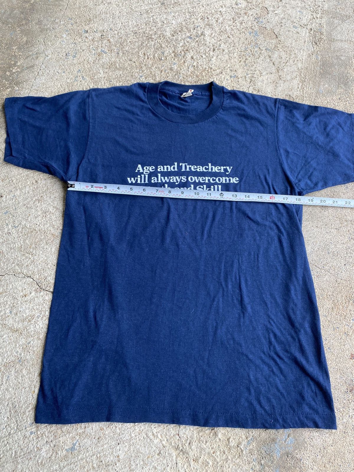 Vintage Vintage 80’s Age Treachery Comedy Humor Saying Shirt Size US M / EU 48-50 / 2 - 8 Thumbnail