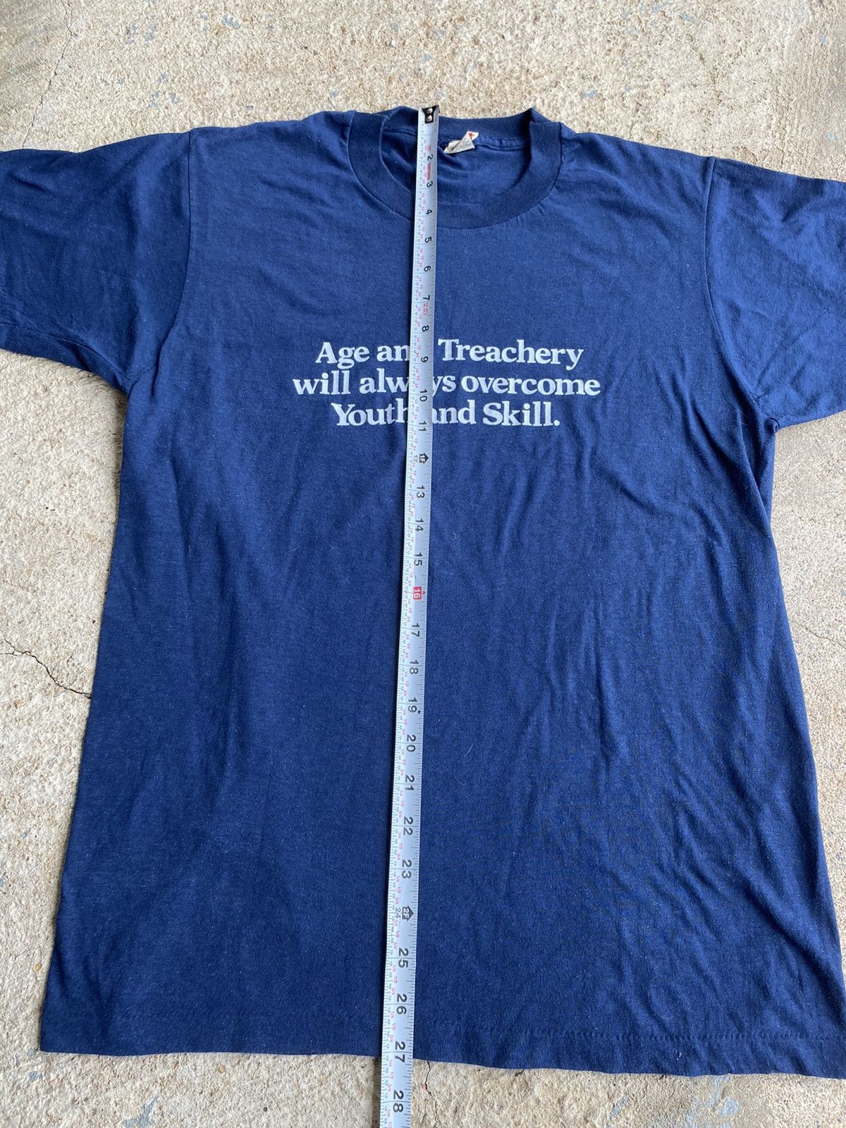 Vintage Vintage 80’s Age Treachery Comedy Humor Saying Shirt Size US M / EU 48-50 / 2 - 7 Thumbnail