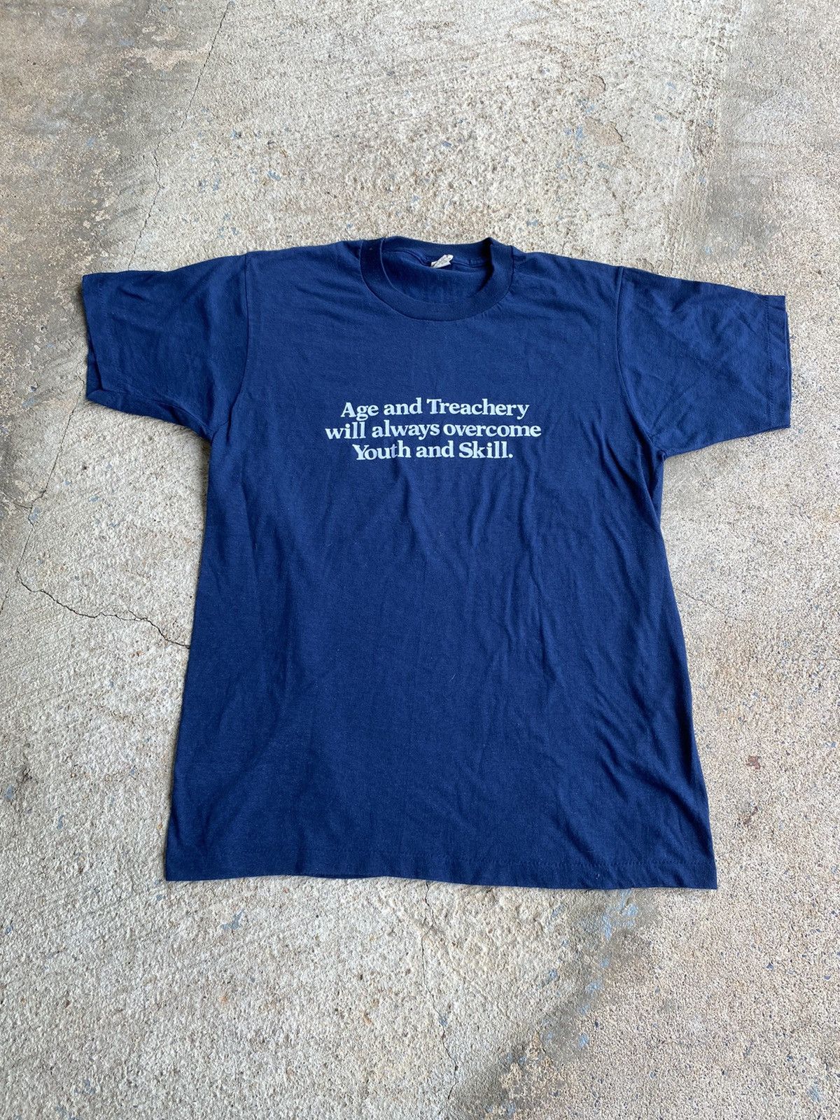 Vintage Vintage 80’s Age Treachery Comedy Humor Saying Shirt Size US M / EU 48-50 / 2 - 1 Thumbnail