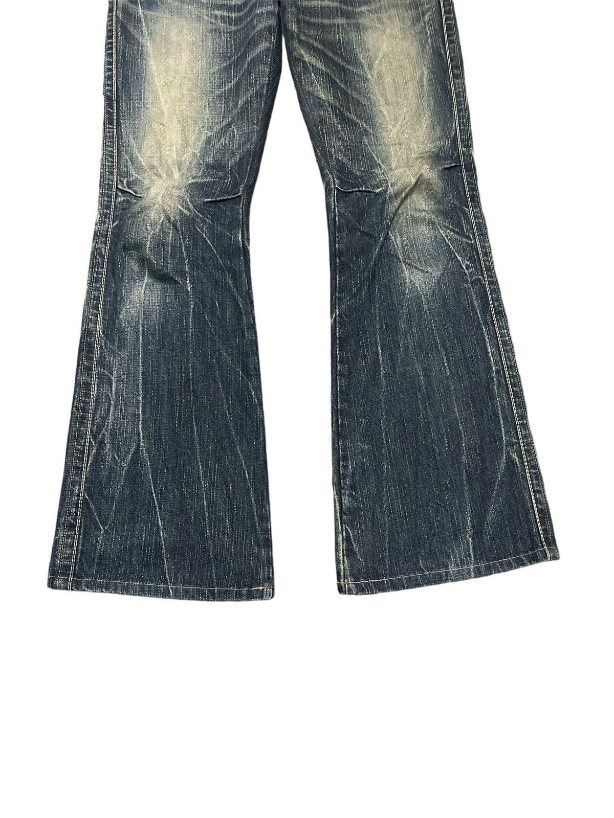 Japanese Brand FLARED💥ET BOTTE DISTRESSED DENIM PANT MADE IN JAPAN Size US 30 / EU 46 - 3 Thumbnail