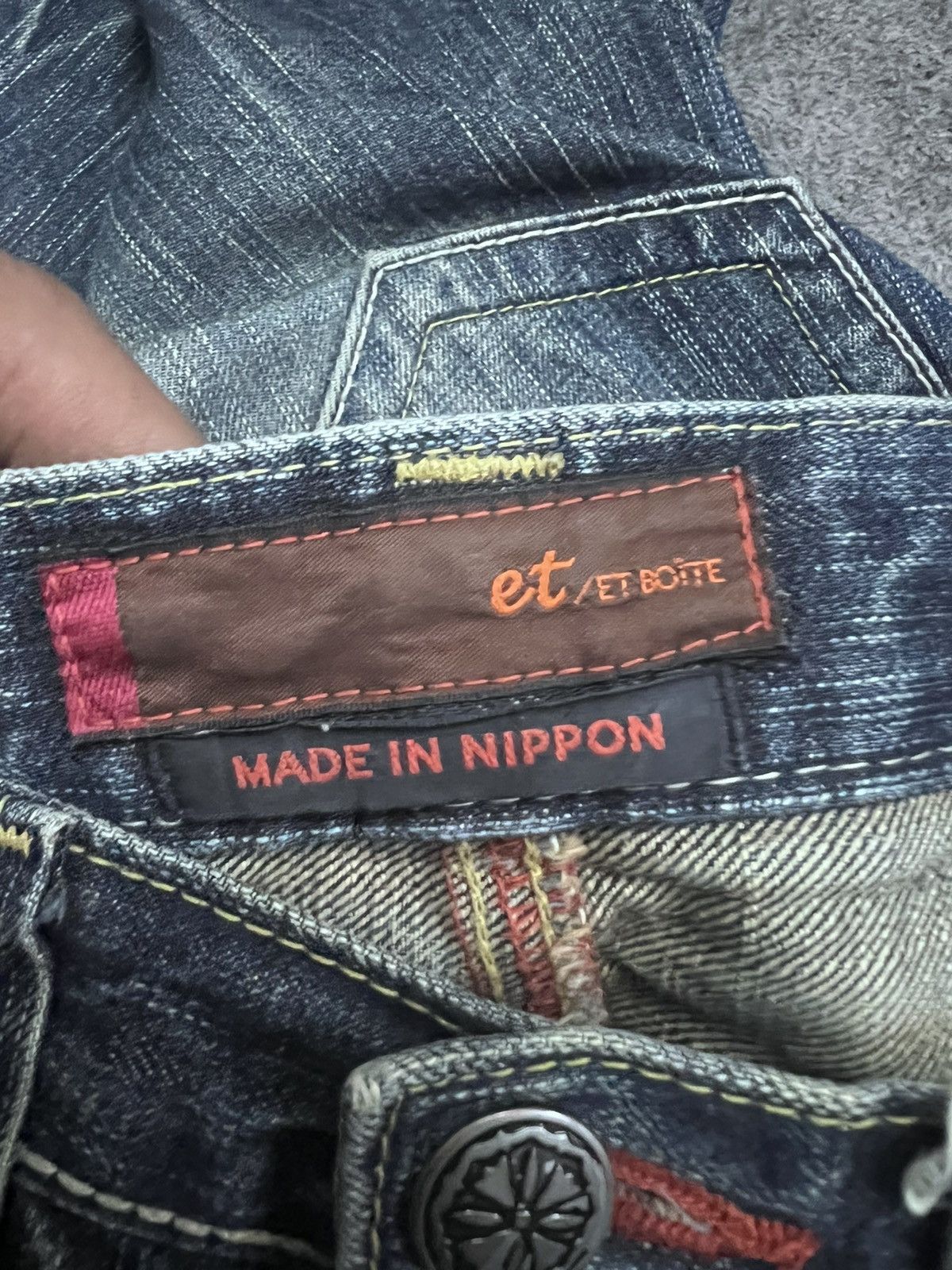 Japanese Brand FLARED💥ET BOTTE DISTRESSED DENIM PANT MADE IN JAPAN Size US 30 / EU 46 - 7 Thumbnail