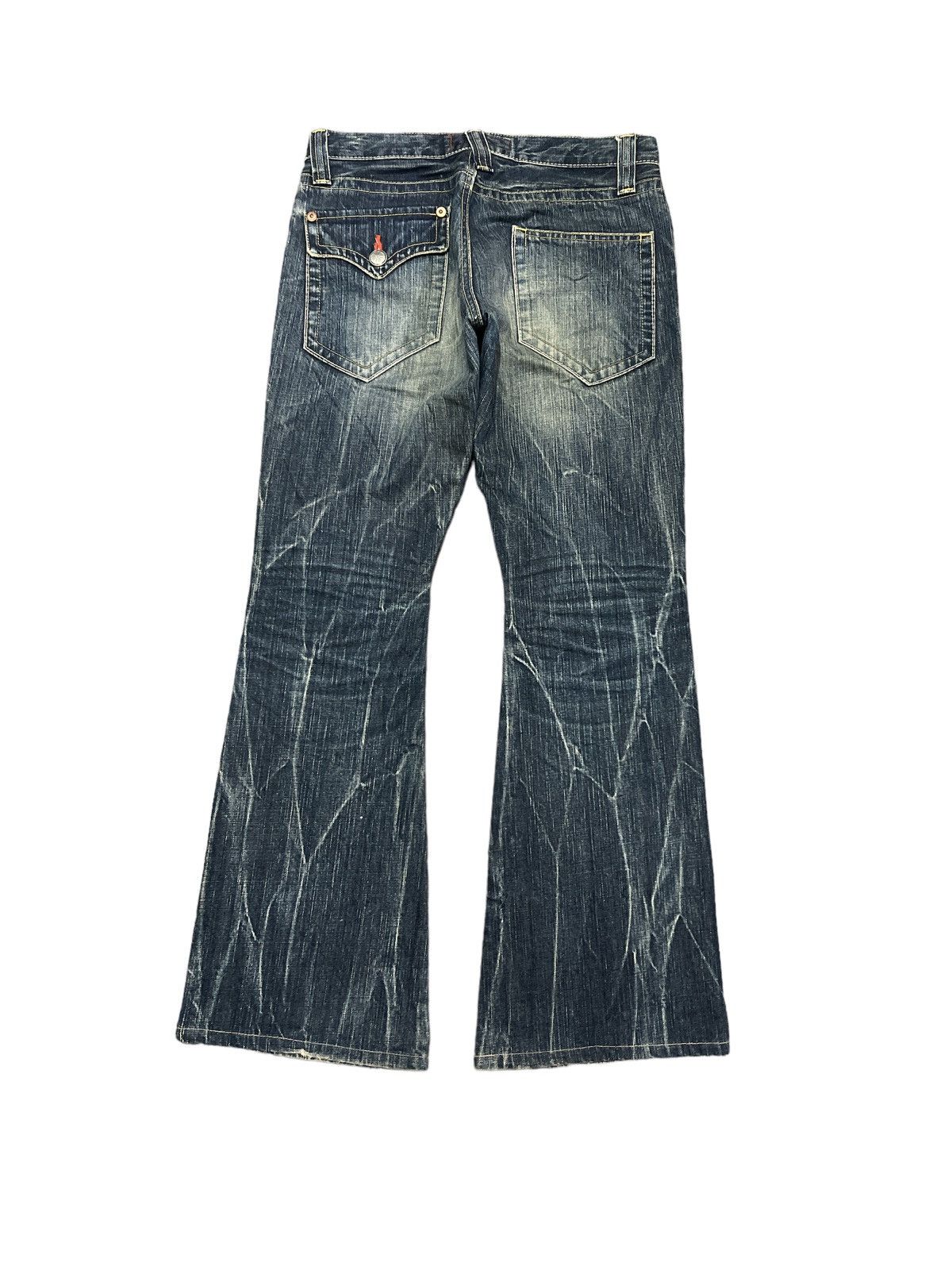 Japanese Brand FLARED💥ET BOTTE DISTRESSED DENIM PANT MADE IN JAPAN Size US 30 / EU 46 - 6 Thumbnail
