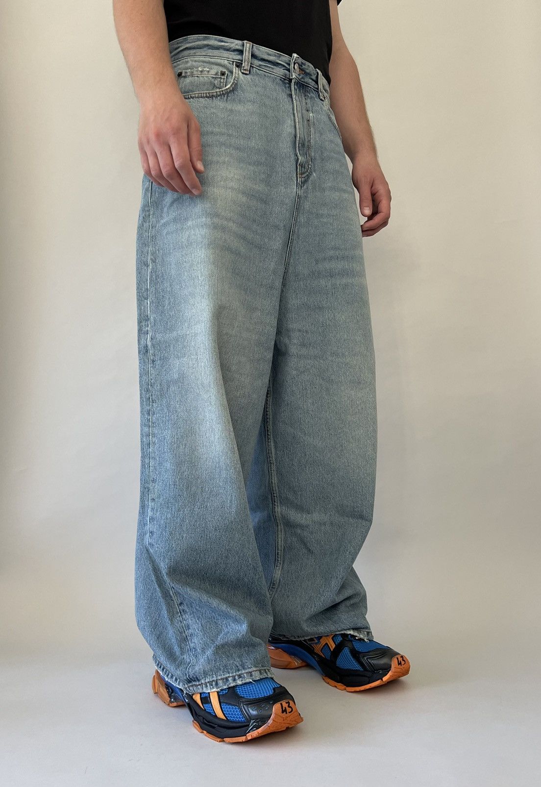 Balenciaga Balenciaga Low Crotch Wide Leg Jeans | Grailed