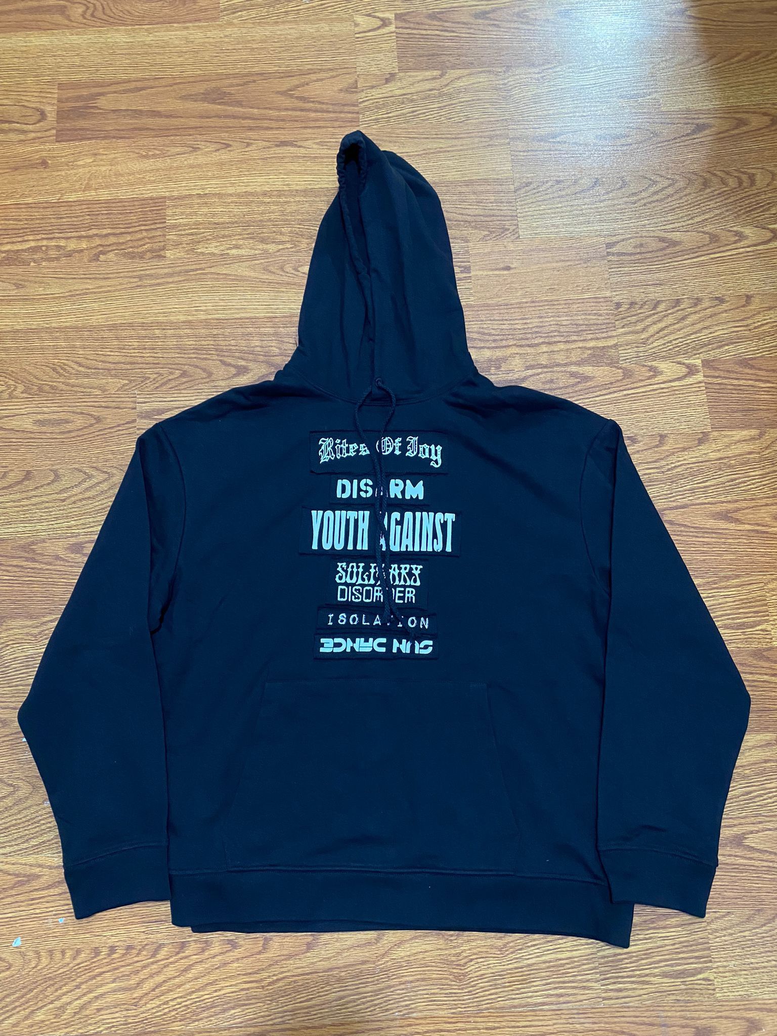 Raf Simons Slogan Patches Hoodie Size US L / EU 52-54 / 3 - 6 Thumbnail
