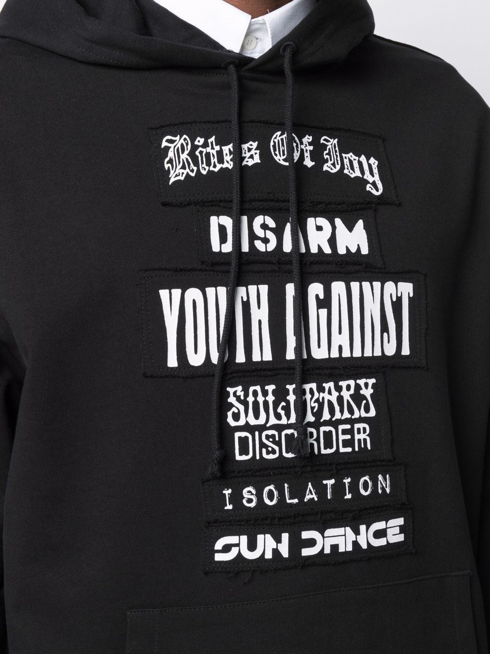 Raf Simons Slogan Patches Hoodie Size US L / EU 52-54 / 3 - 3 Thumbnail