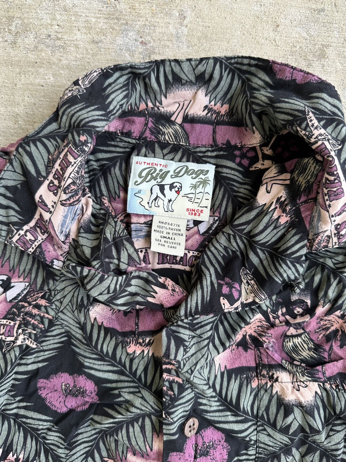 Big Dogs × Vintage Vintage Big Dog Hawaiian shirt Size US S / EU 44-46 / 1 - 2 Thumbnail