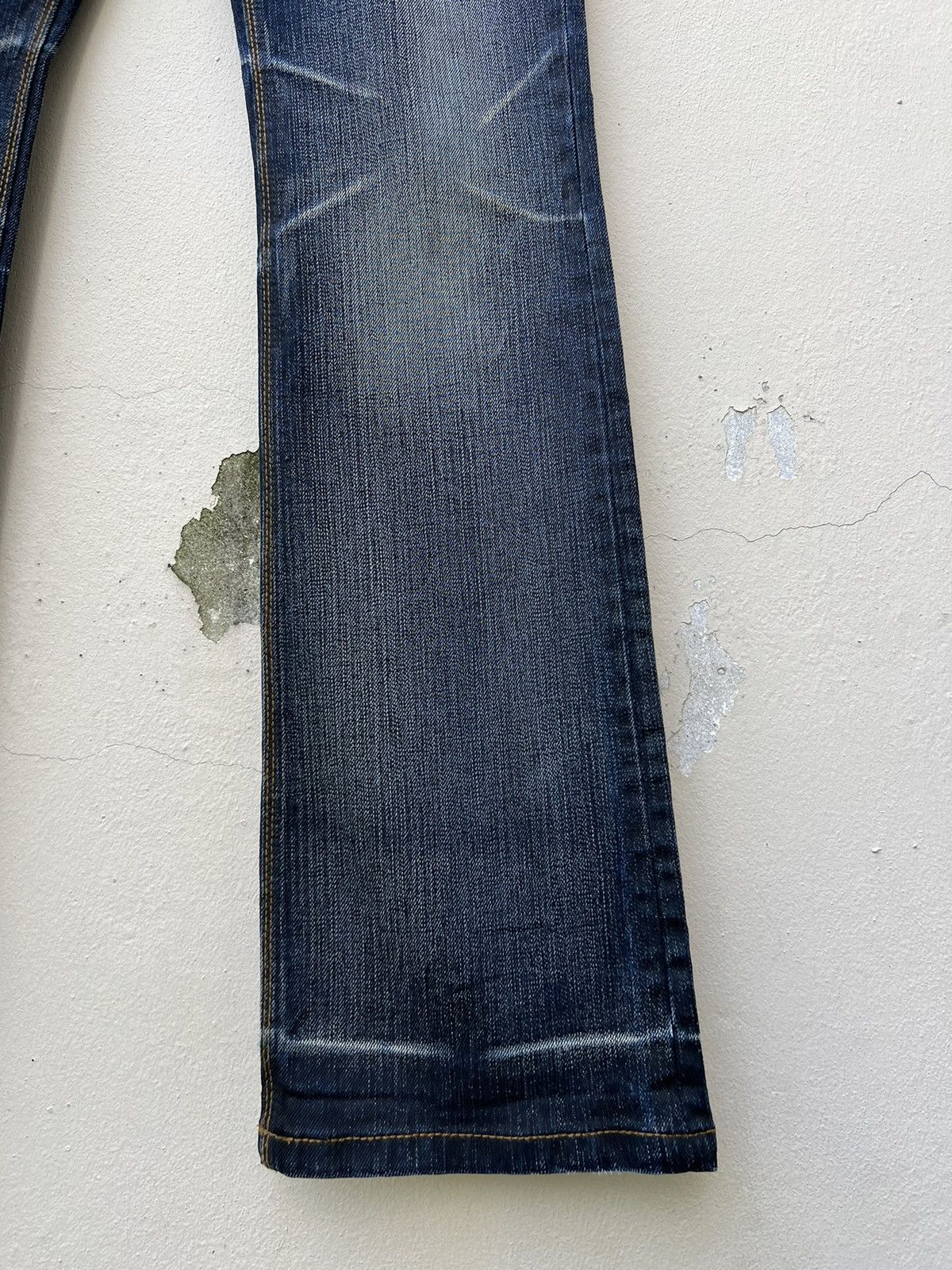 Nicole Club Nicole Club FM Japan Stretch Waxed Denim Flare Jeans Size US 31 - 13 Thumbnail