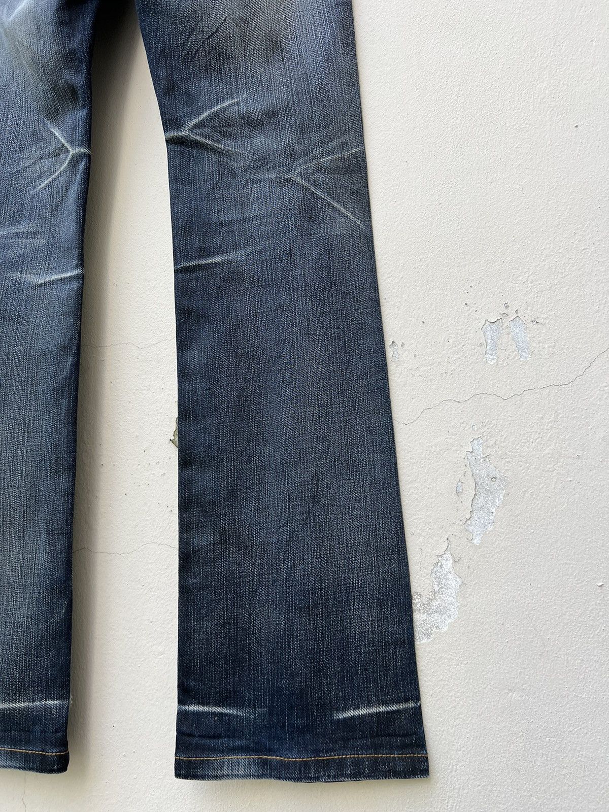 Nicole Club Nicole Club FM Japan Stretch Waxed Denim Flare Jeans Size US 31 - 20 Thumbnail
