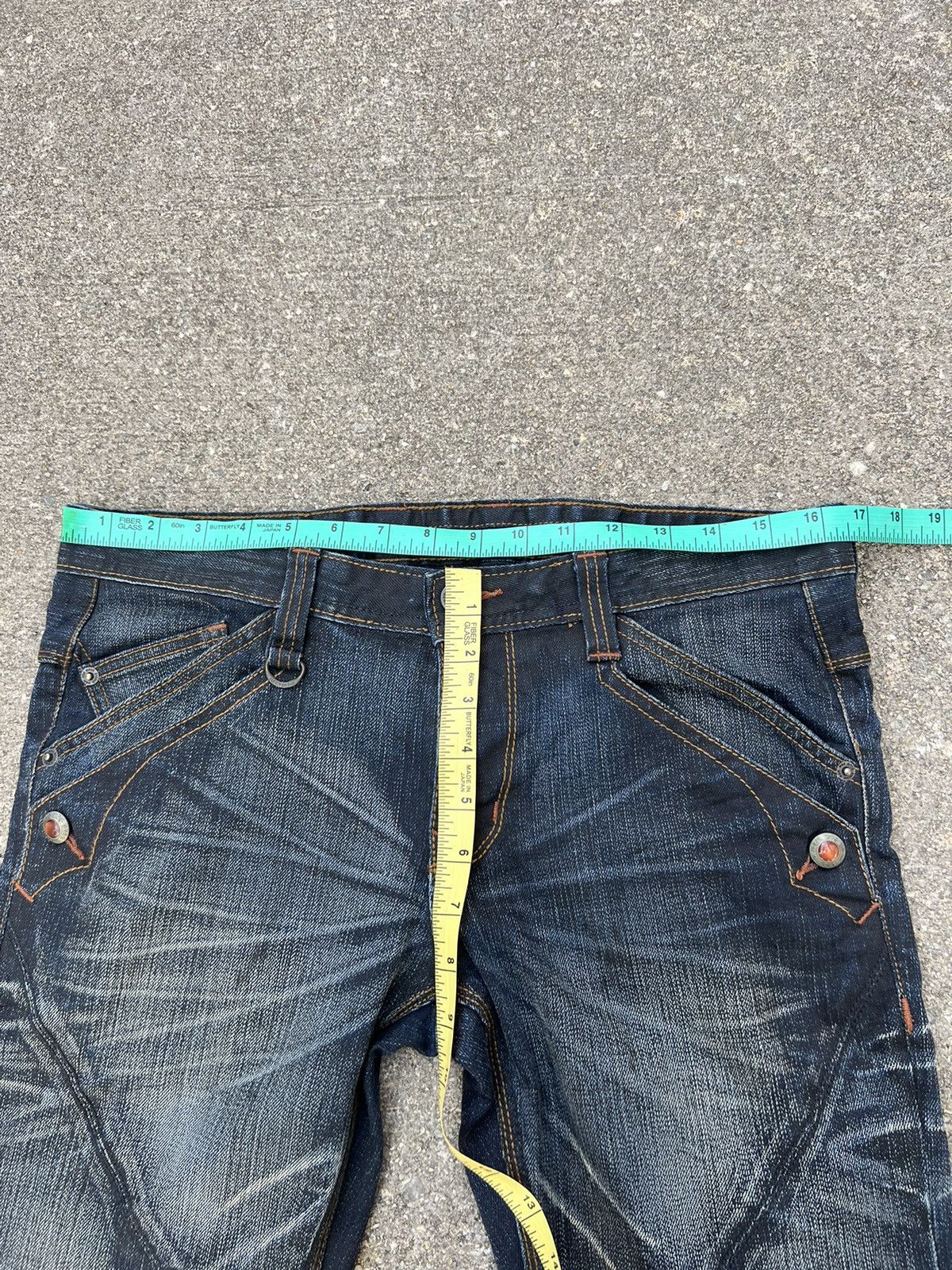 Nicole Club Nicole Club FM Japan Stretch Waxed Denim Flare Jeans Size US 31 - 2 Thumbnail